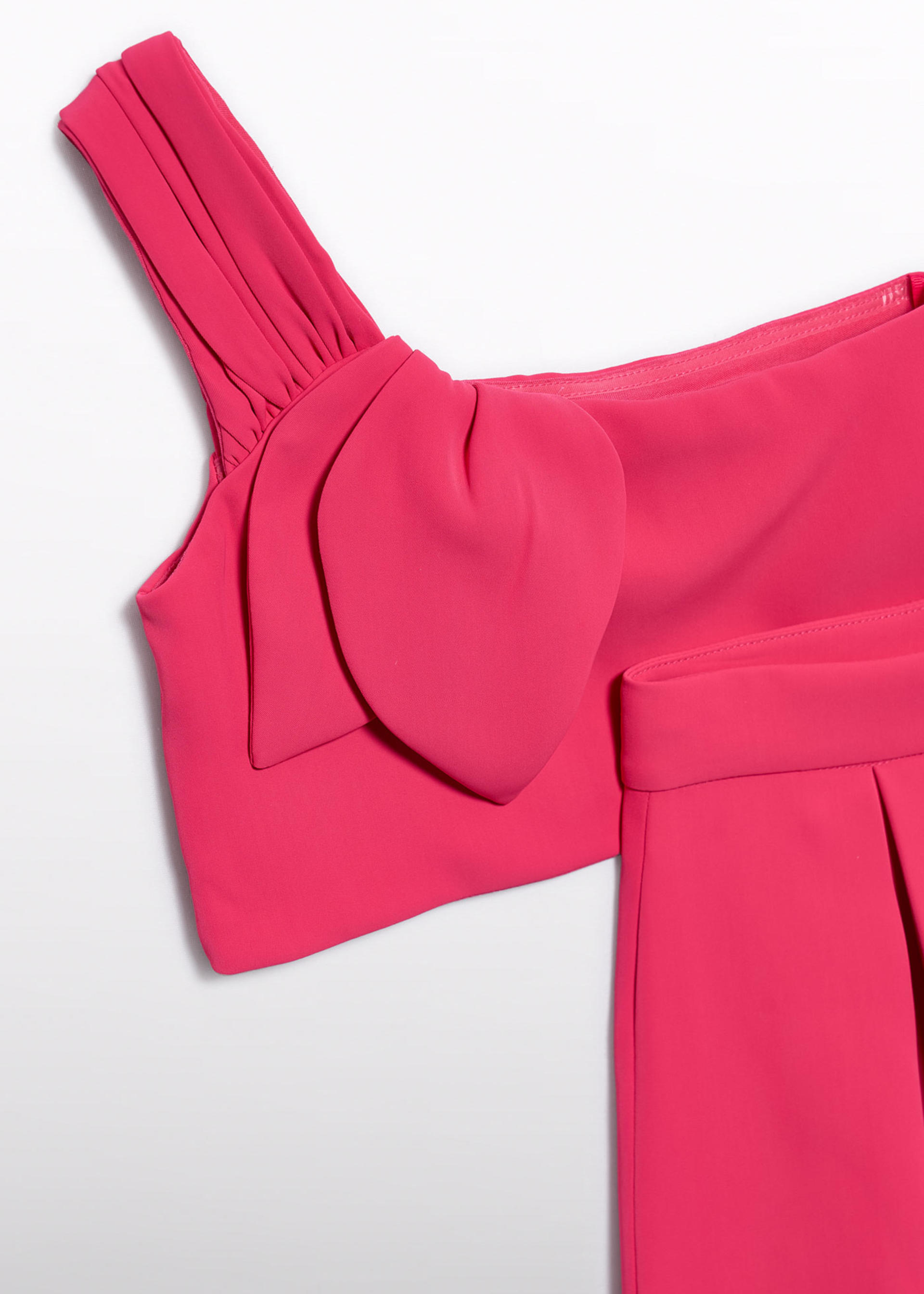 Girl Asymmetric Crepe Set