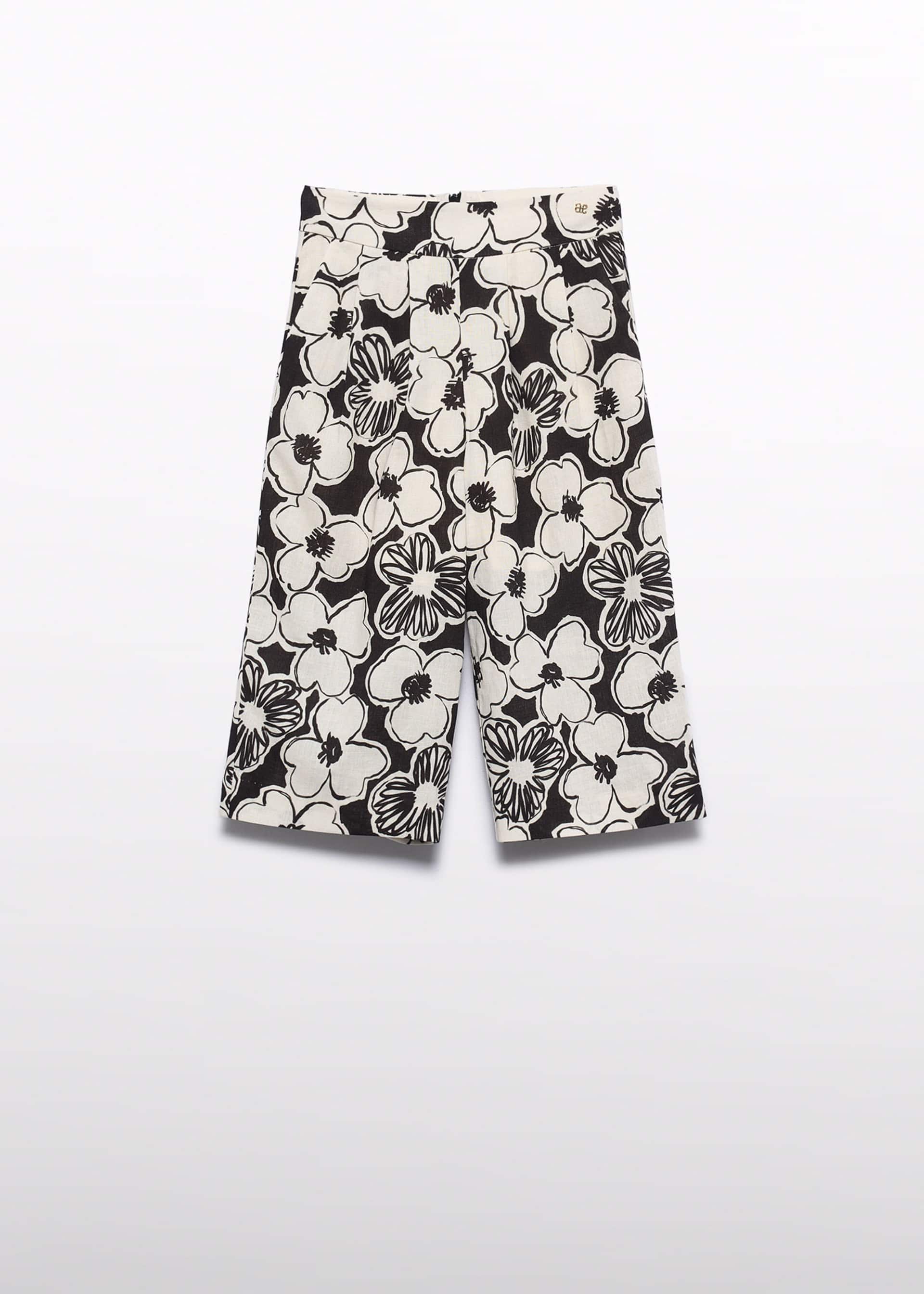 Pantaloni culotte cu imprimeu