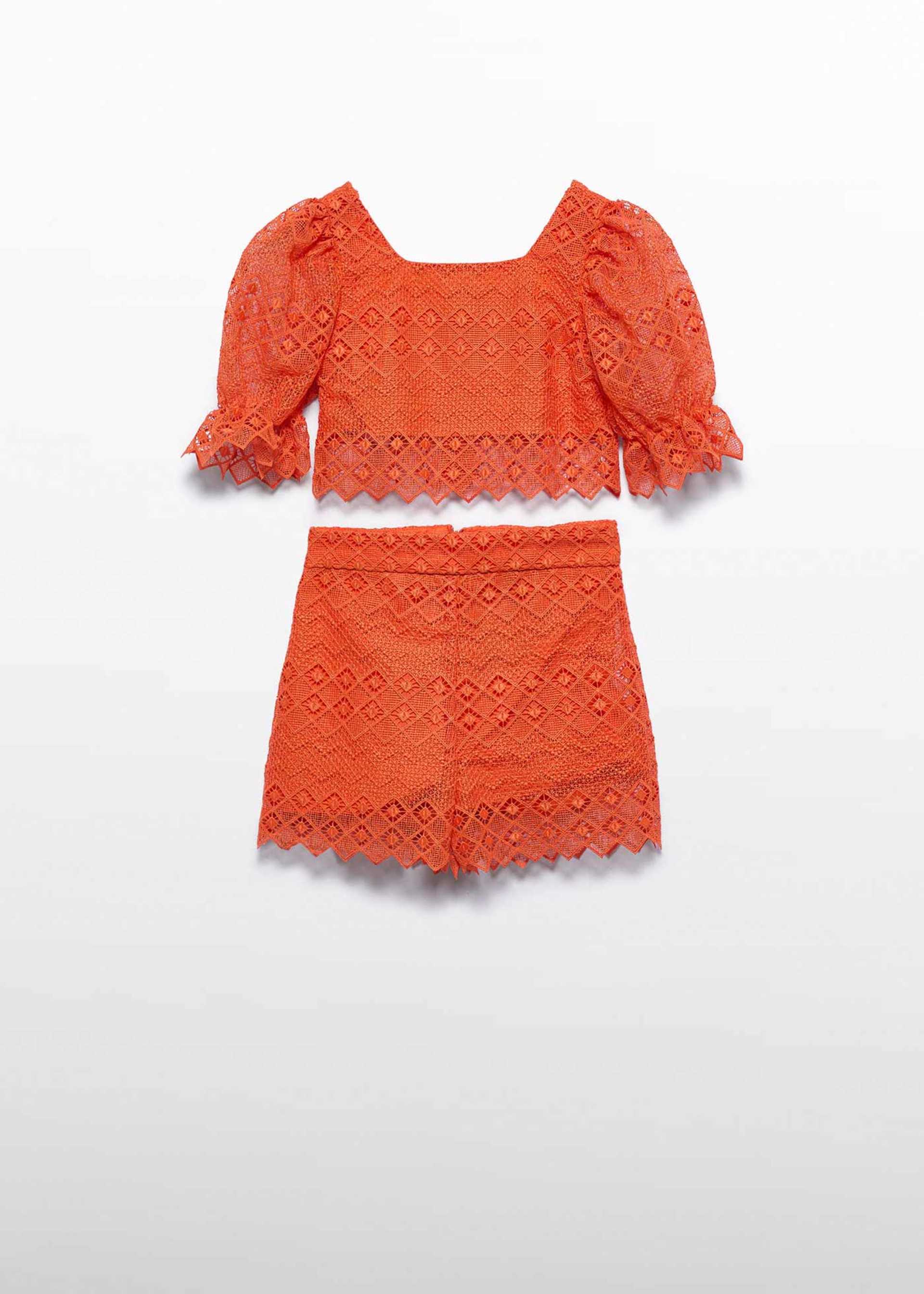 Ensemble bermuda guipure fille