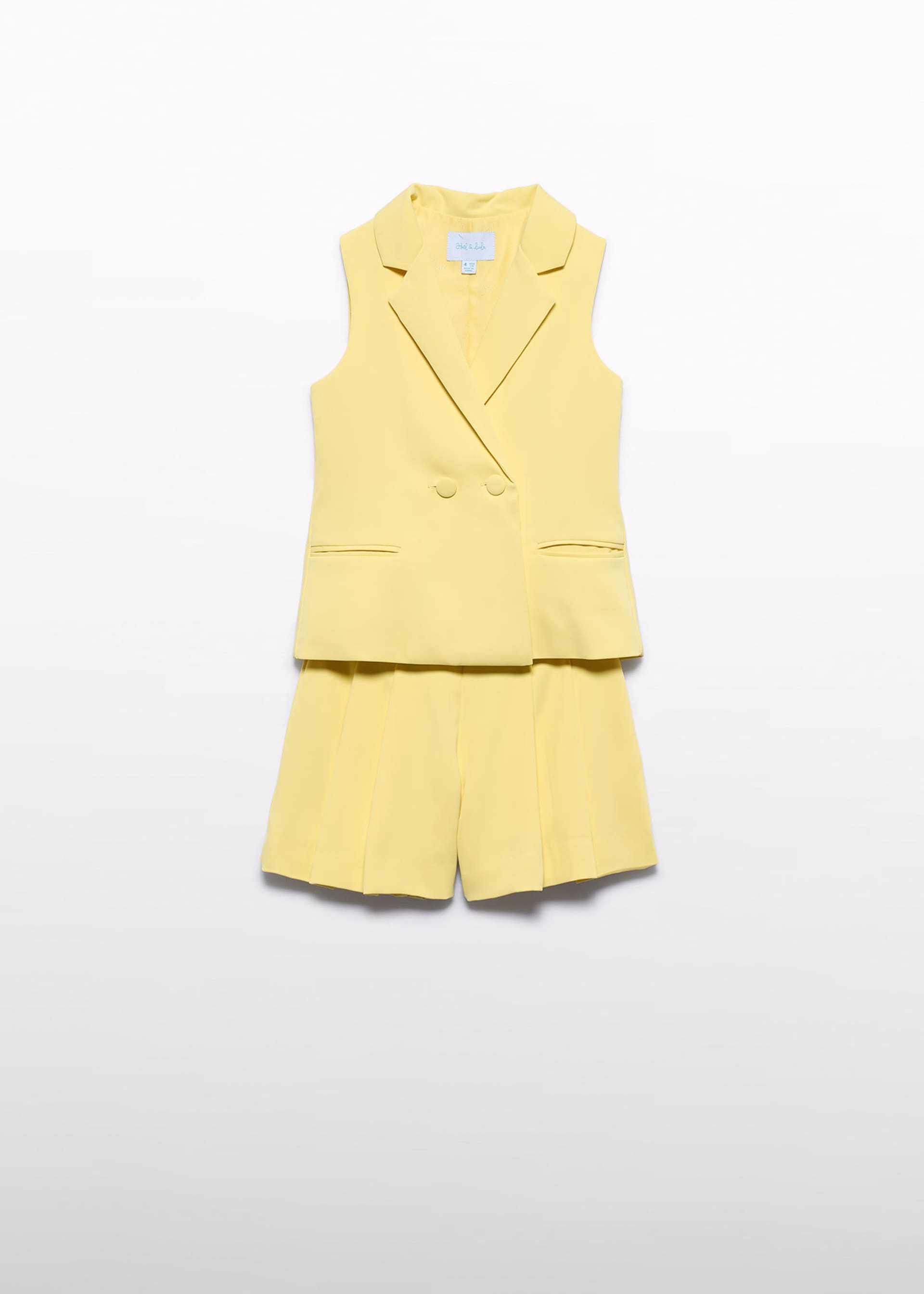 Girls' crepe Bermuda suit