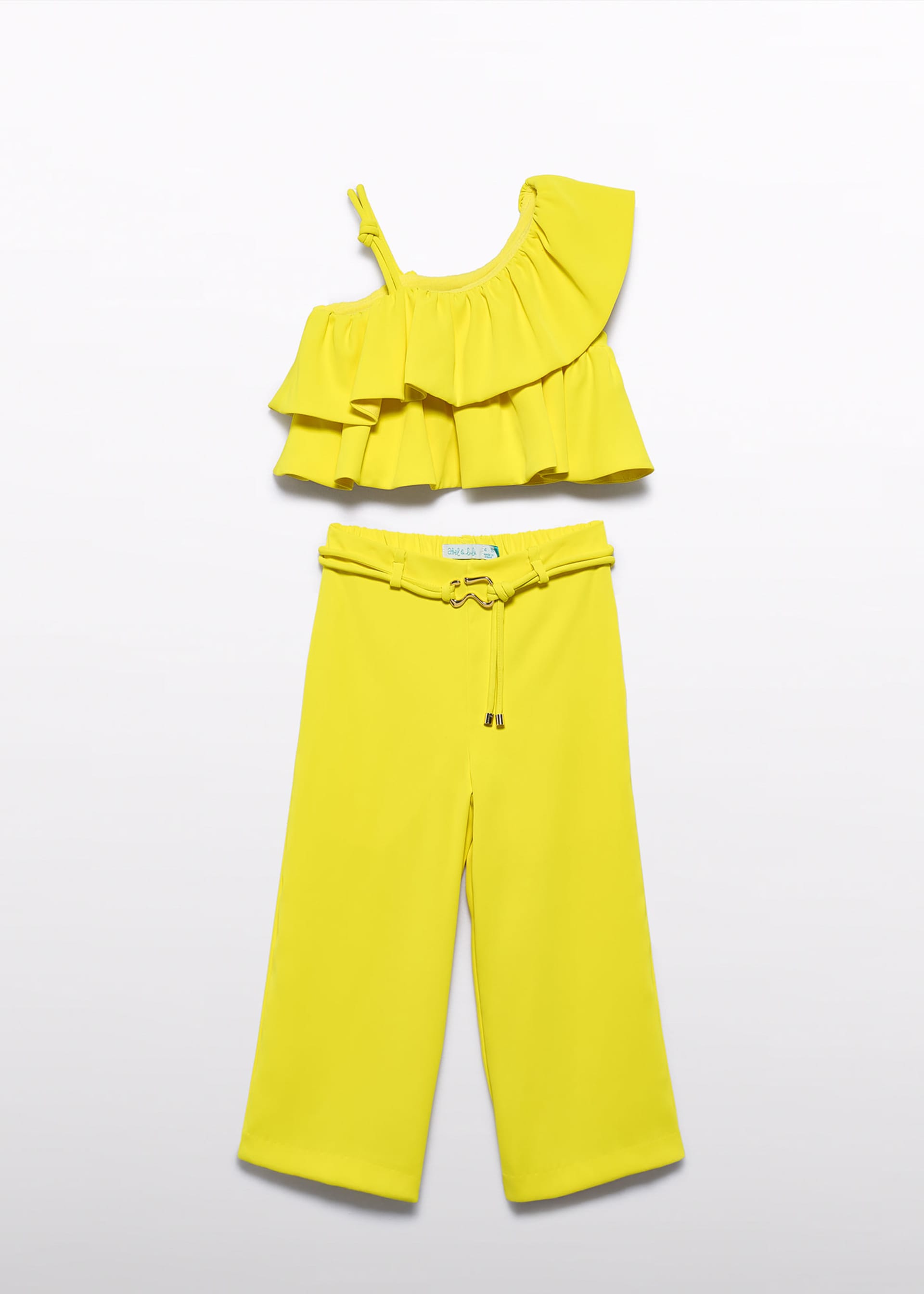 Conjunto calças crepe menina