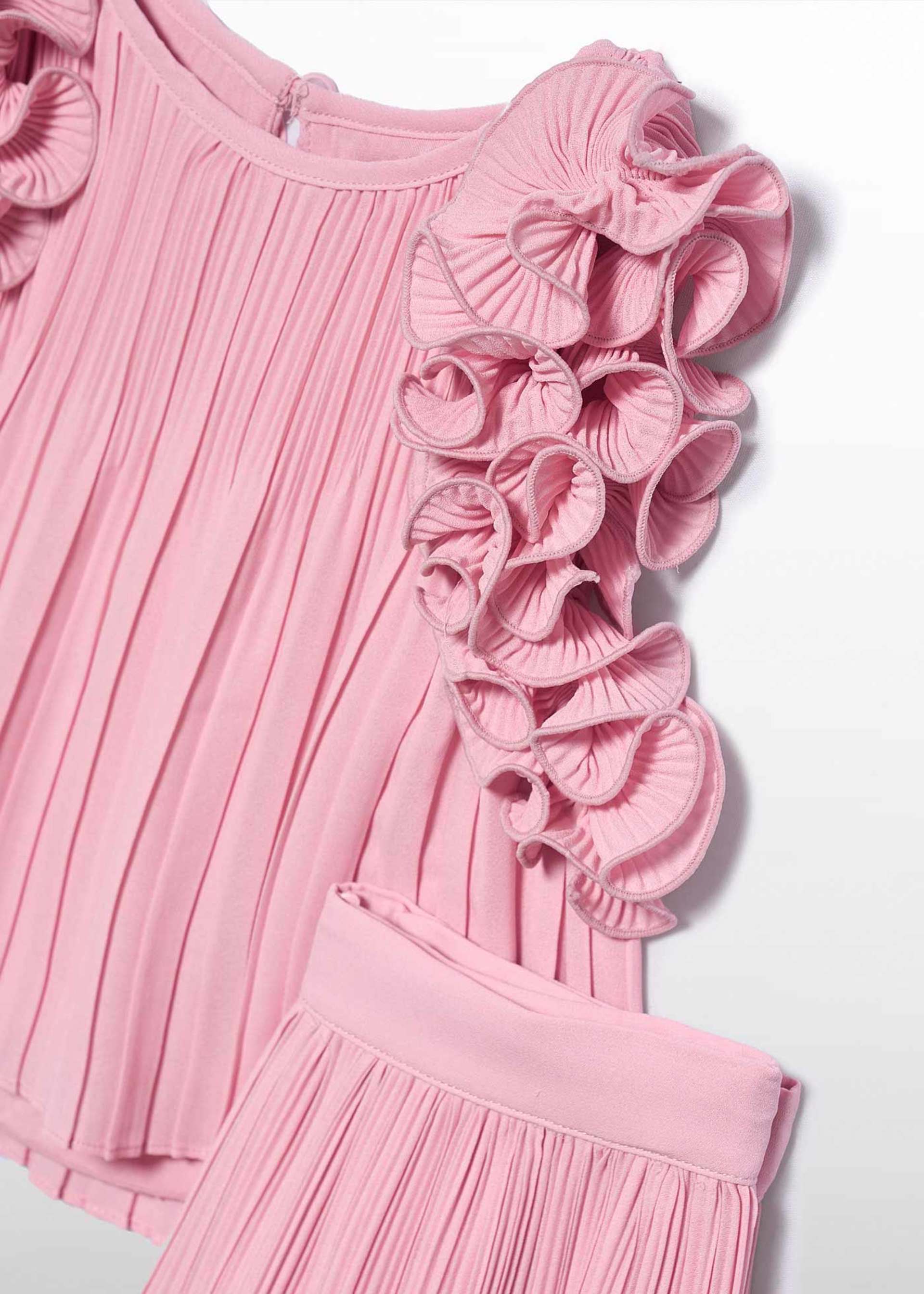 Conjunto pantalón gasa plisada niña