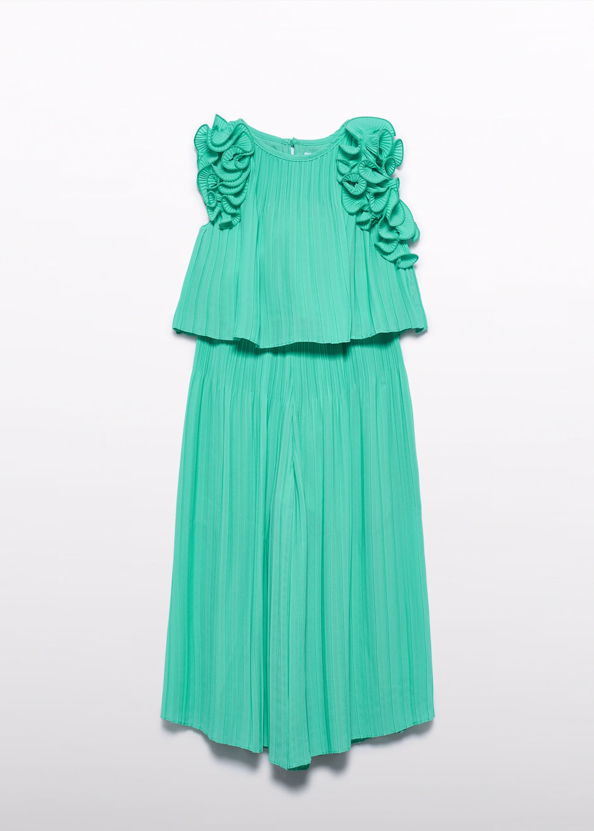 Girls' pleated chiffon trouser set