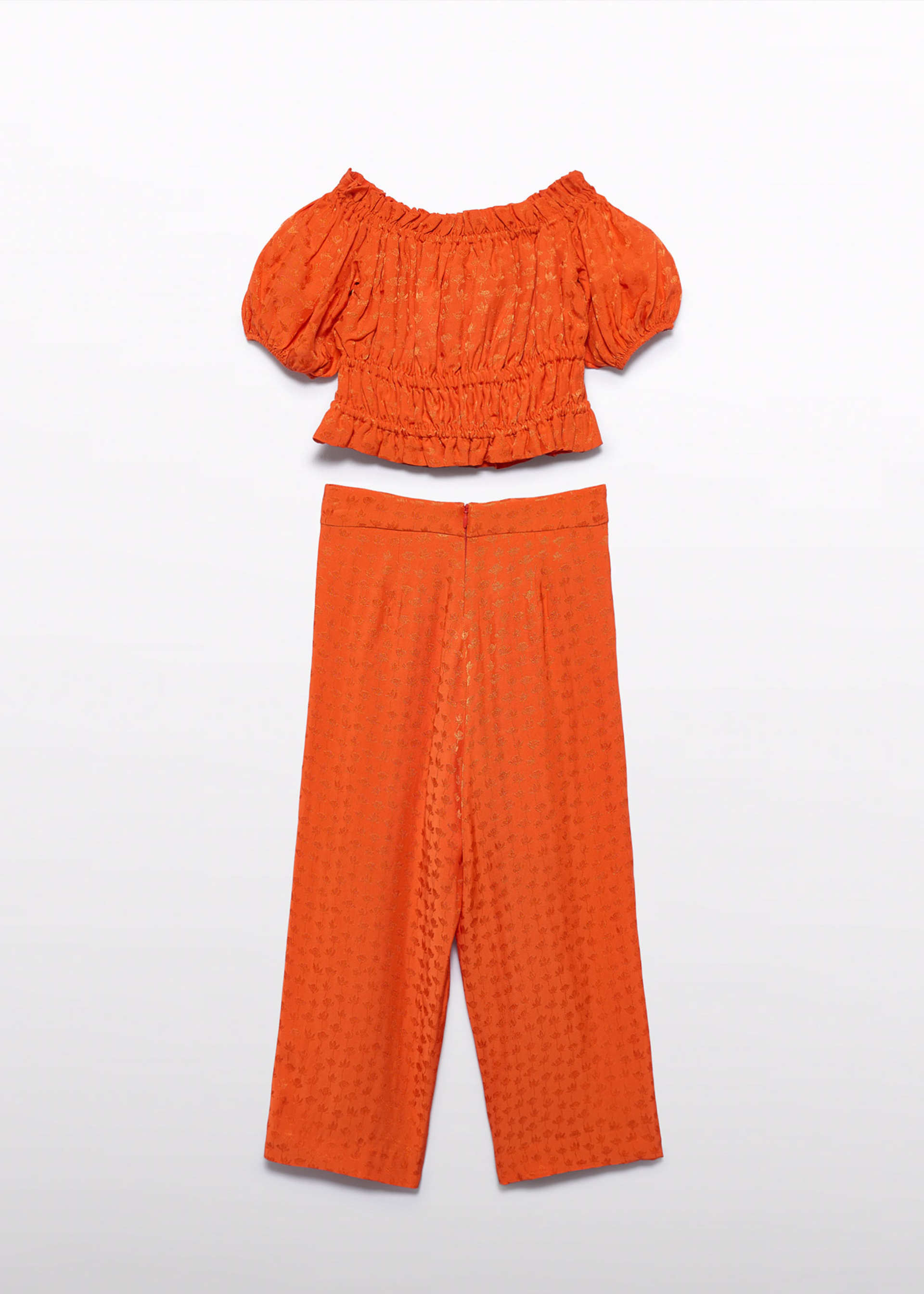 Completo pantalone jacquard morbido bambina