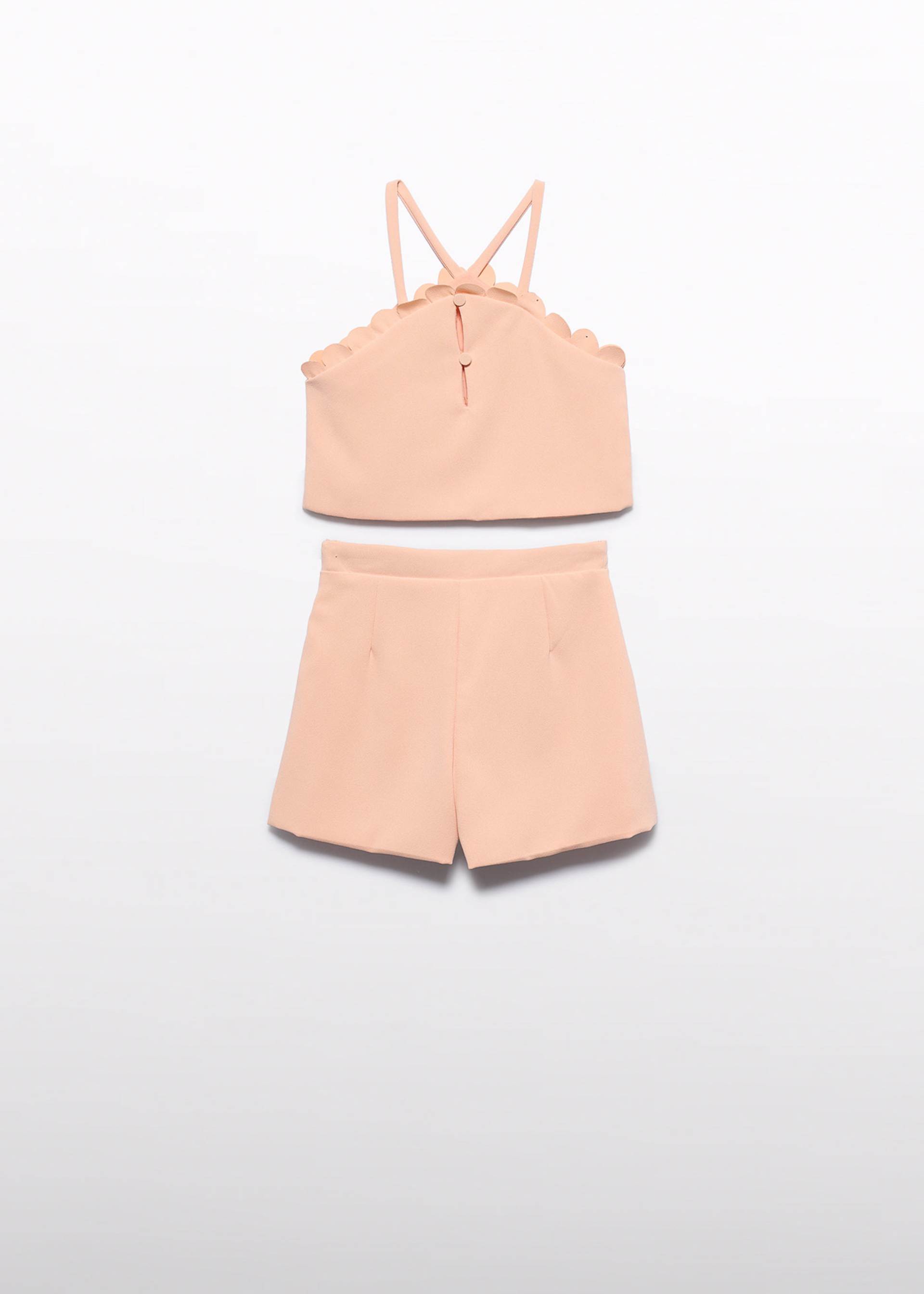 Conjunto bermuda crepe ondas menina