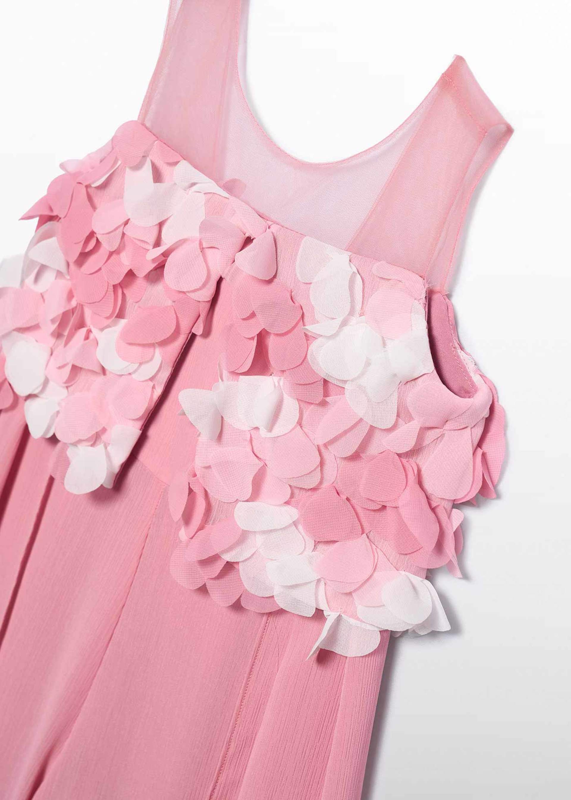 Long floral gauze jumpsuit for girls