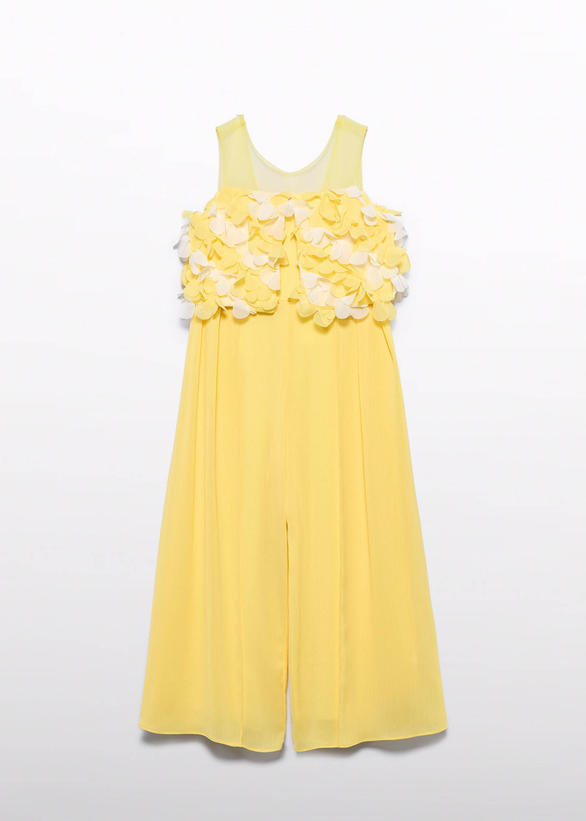 Girl 3D Floral Chiffon Jumpsuit