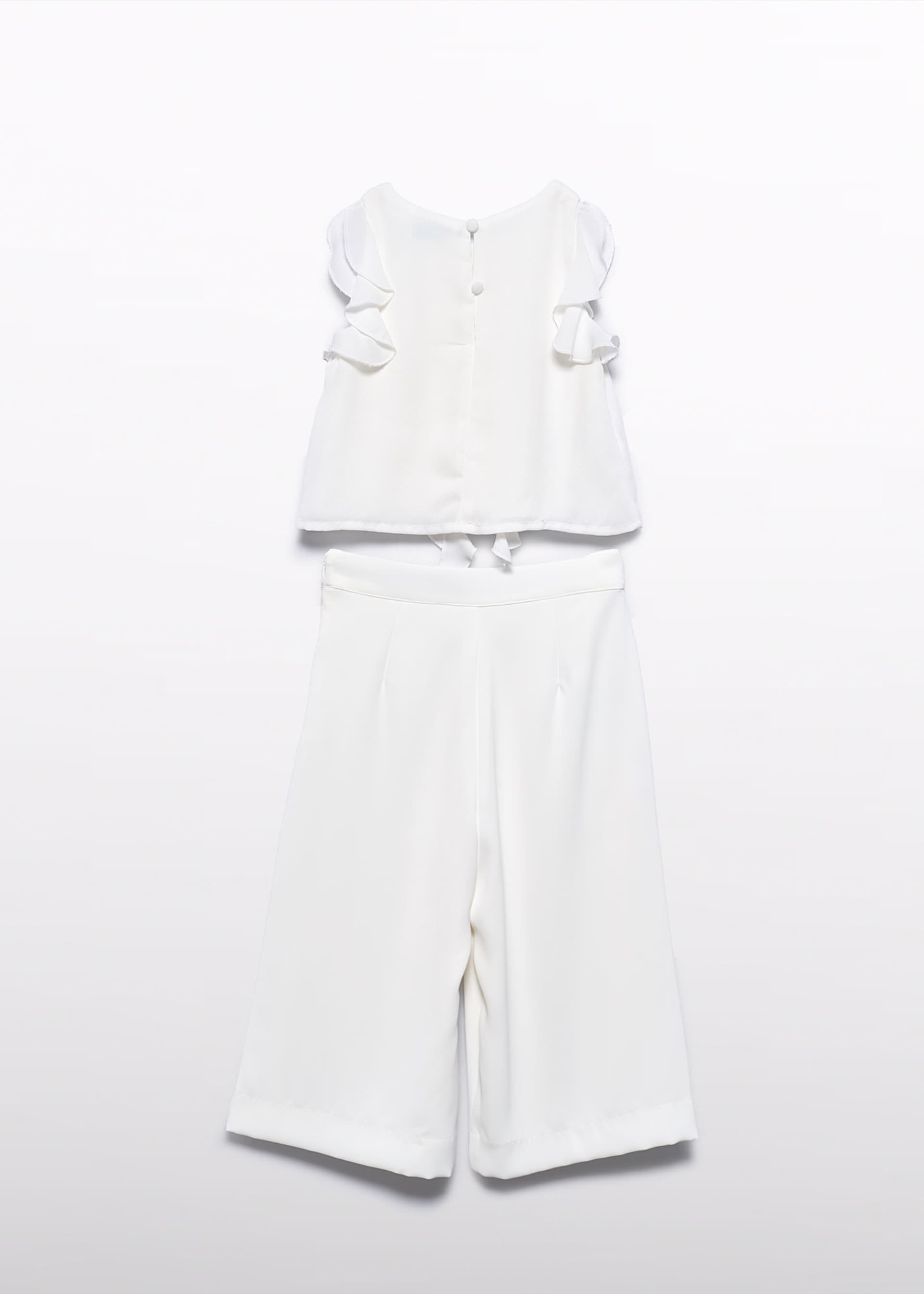 Girls' crepe culotte trouser set