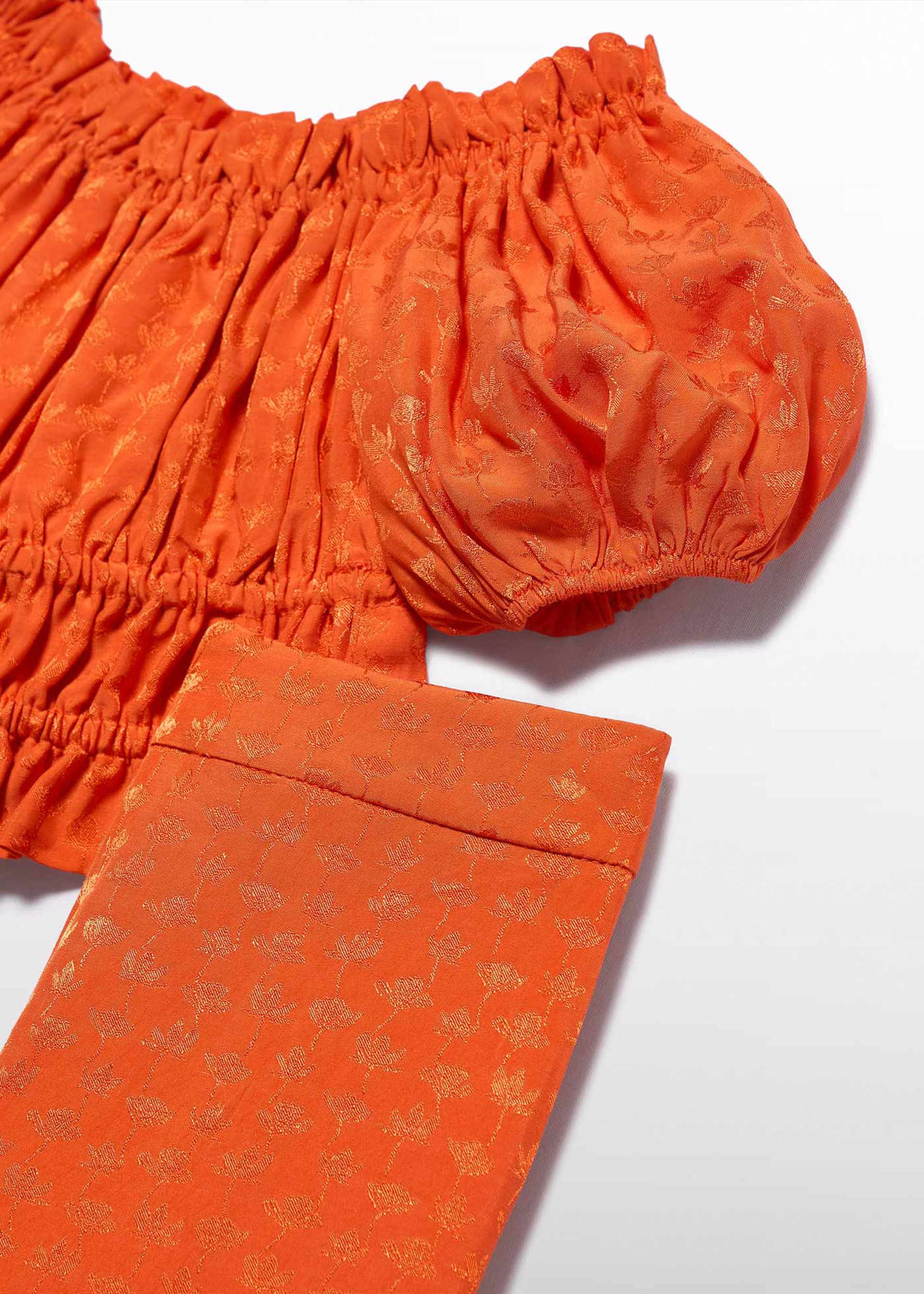 Girls' flowing jacquard trouser set