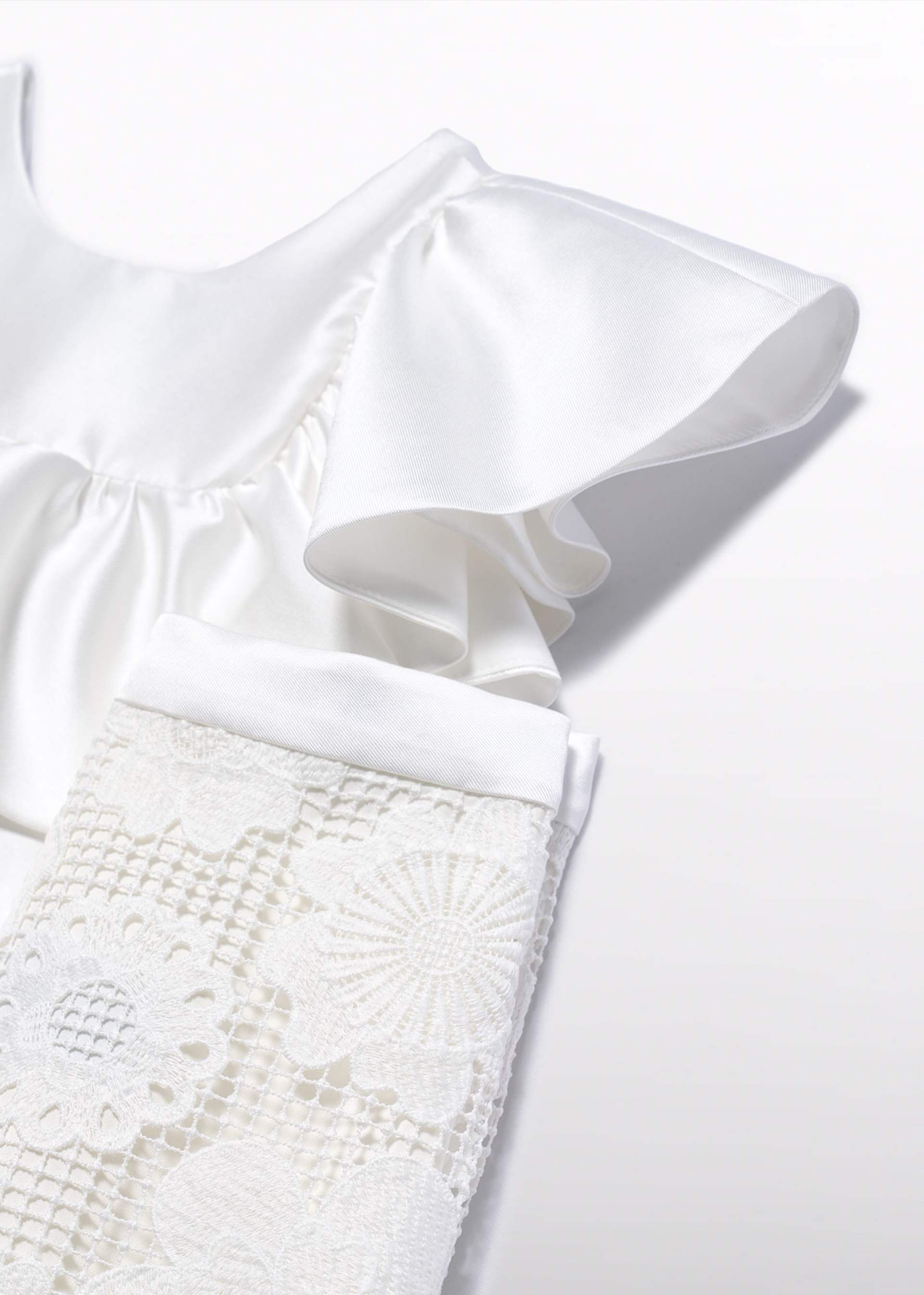 Set pantaloni culotte din guipur