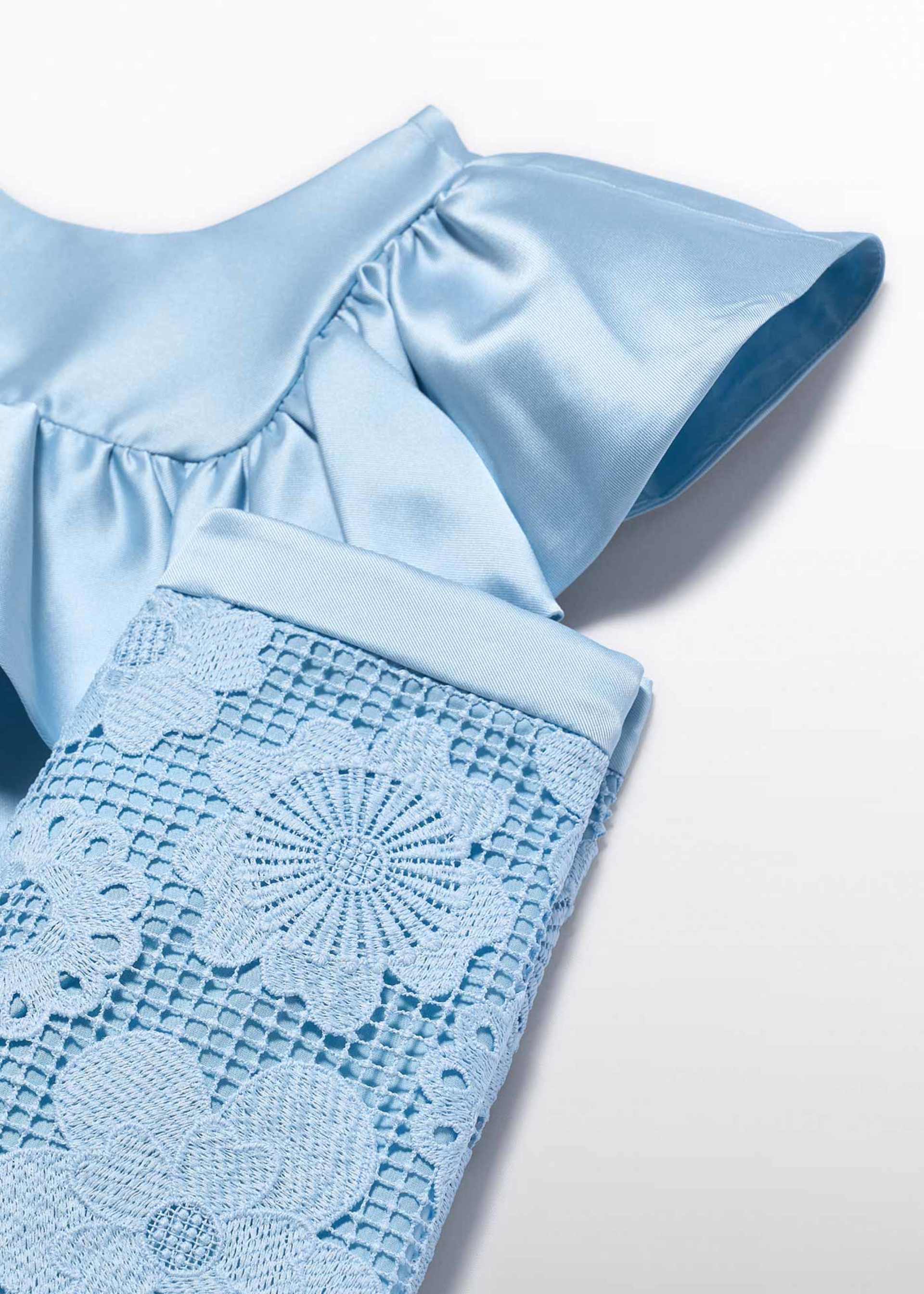 Conjunto pantalón culotte guipur niña