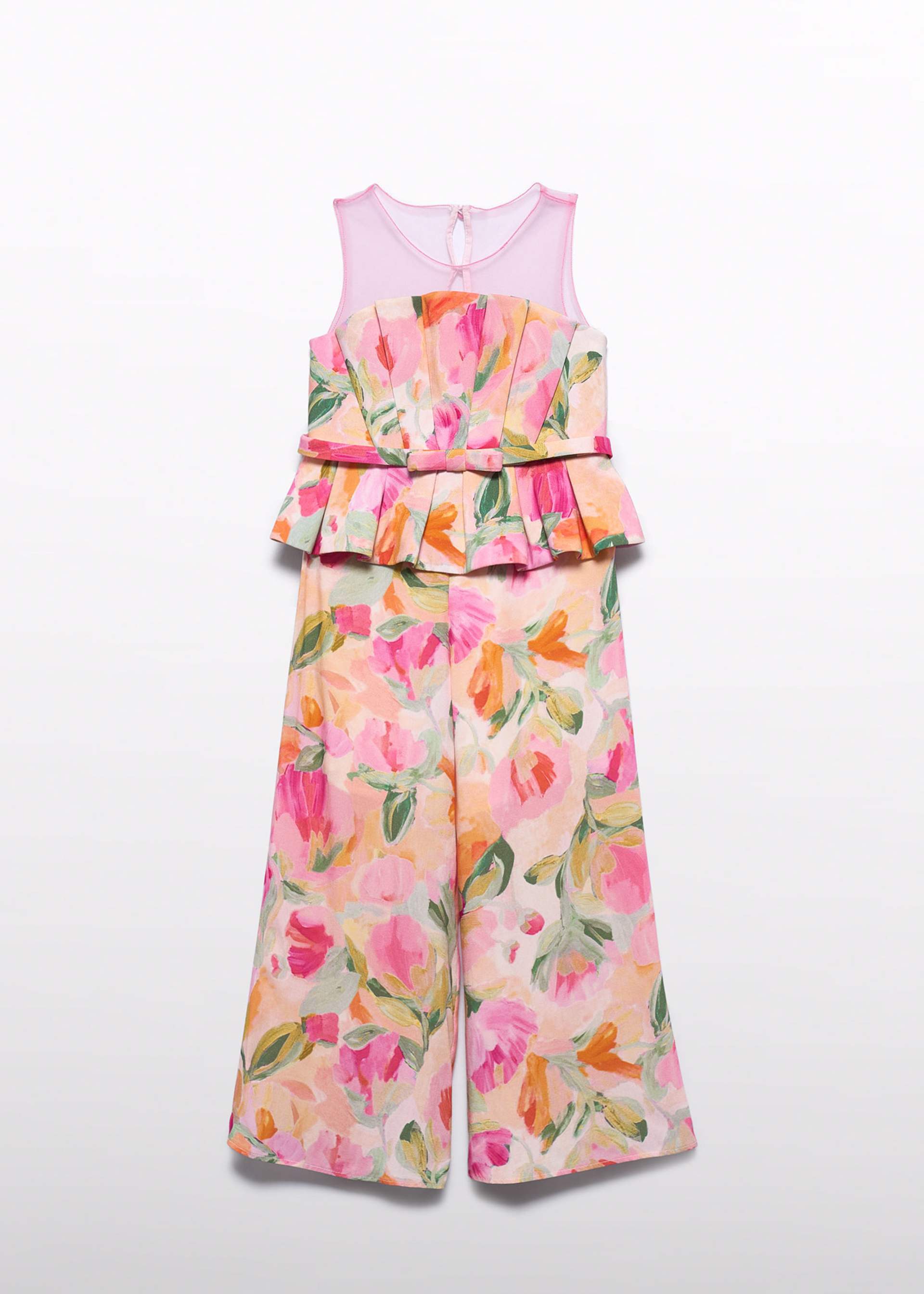 Combinaison longue imprimé fleurs fille