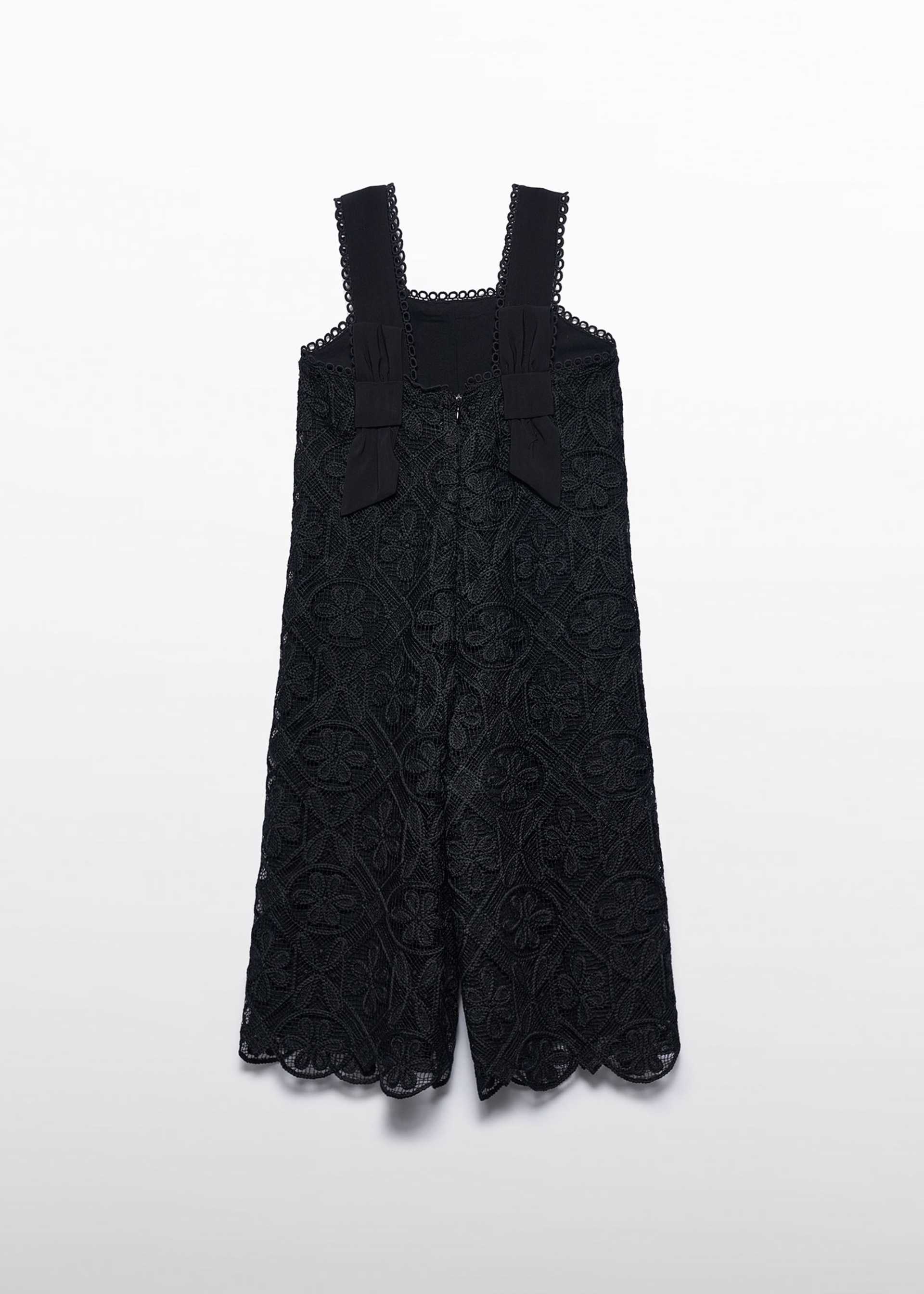 Girls' guipure culotte jumpsuit