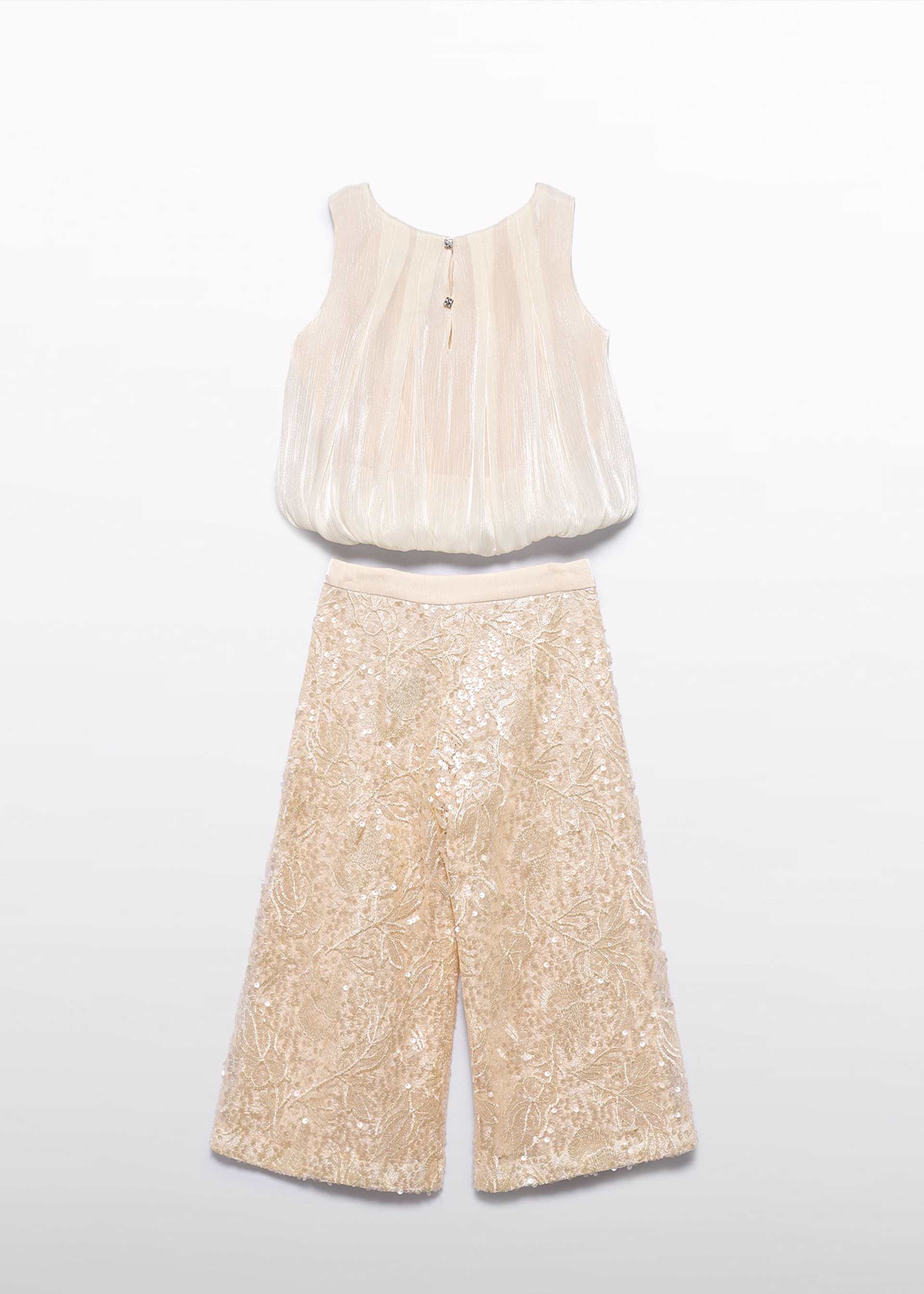Completo pantalone paillettes bambina