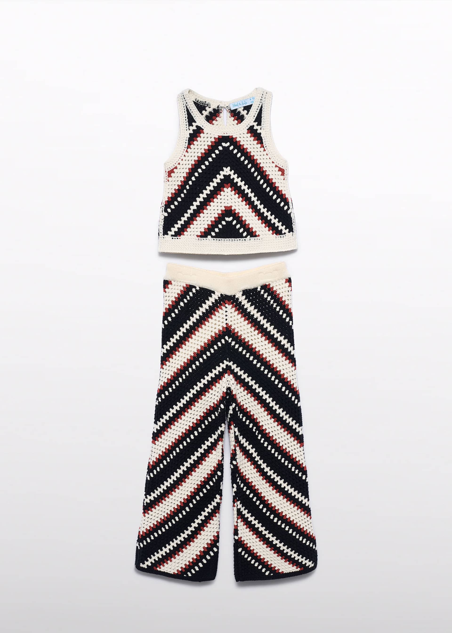 Ensemble pantalon long crochet fille