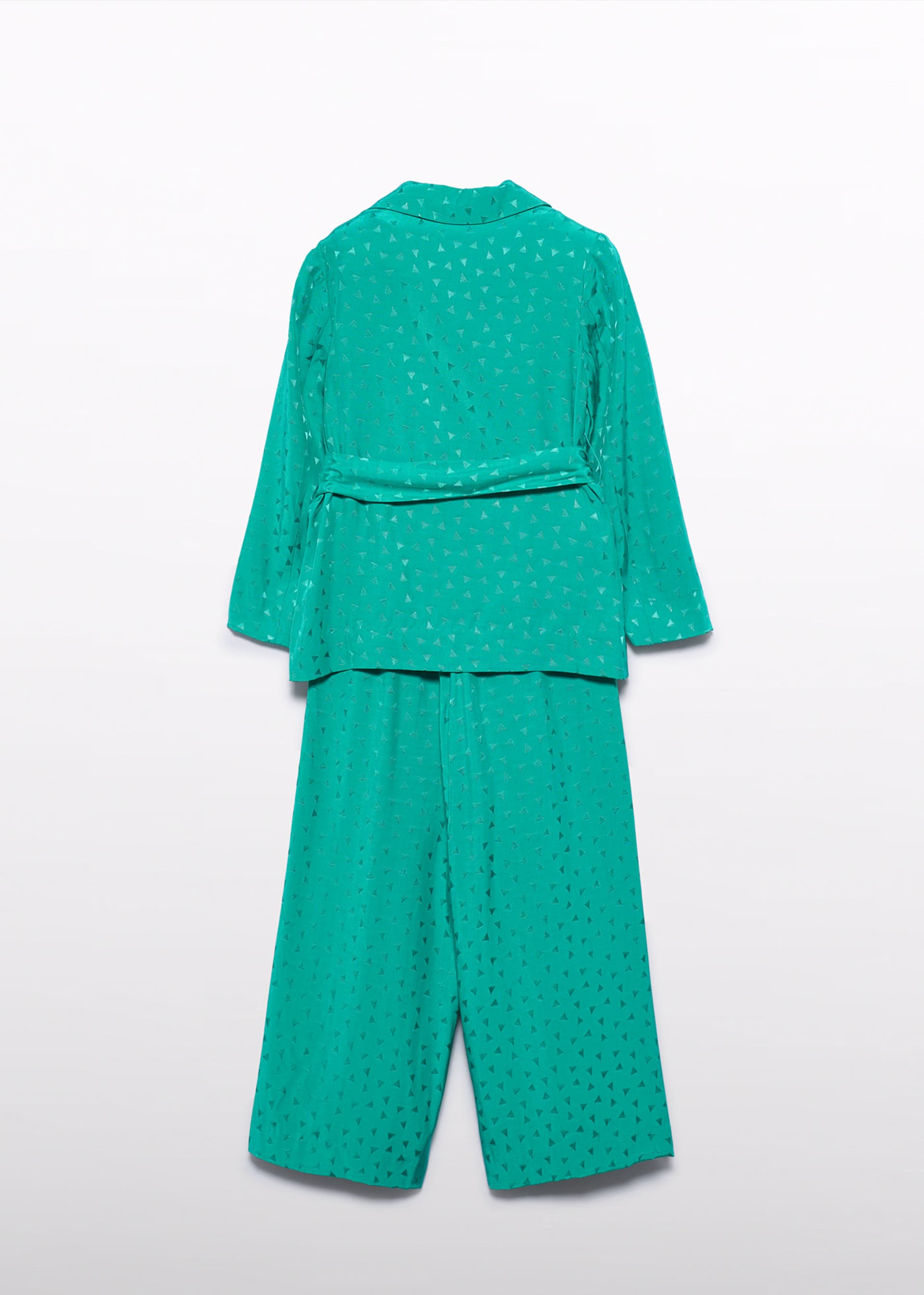 Girl Jacquard Pants and Blazer Set