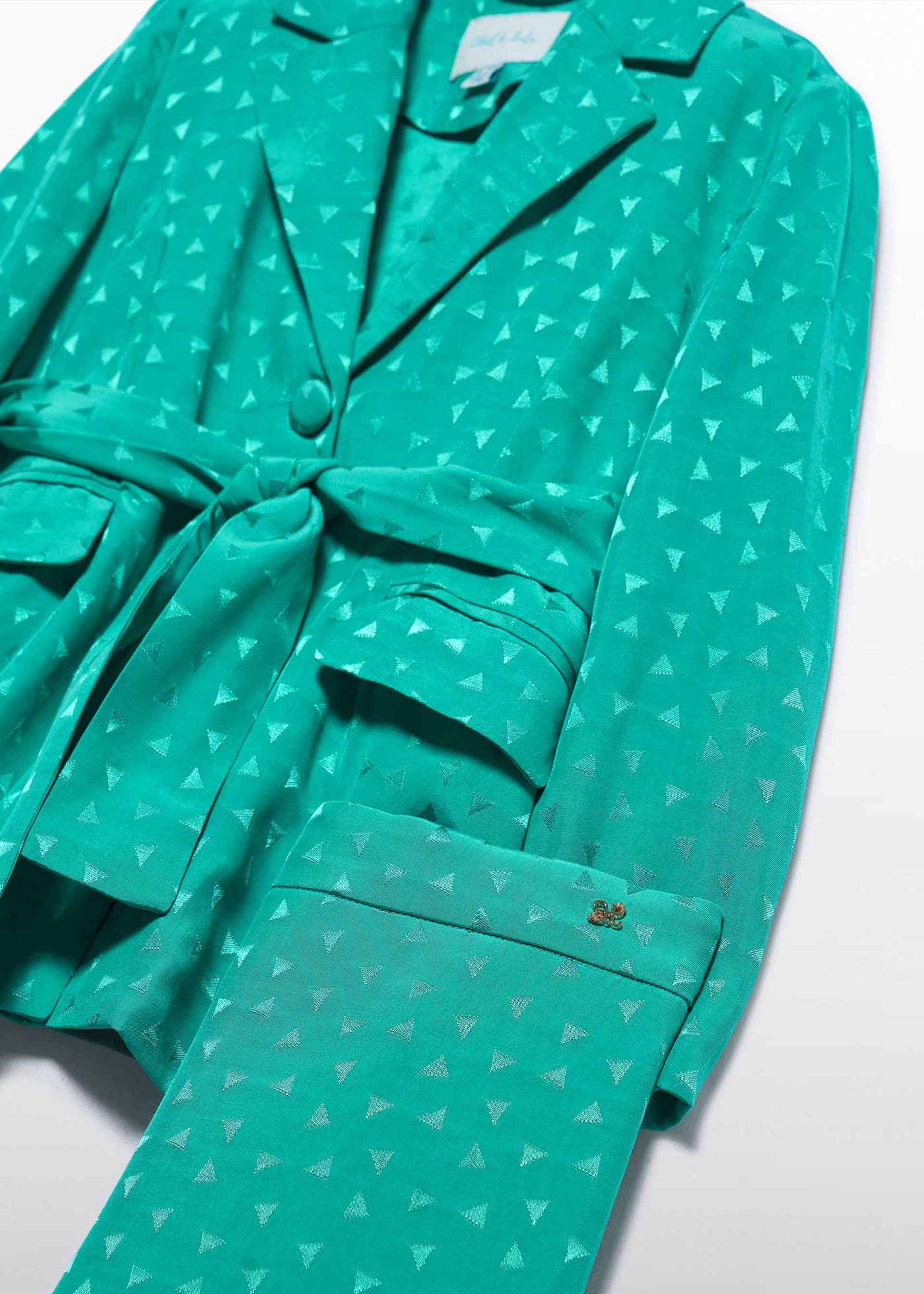 Girl Jacquard Pants and Blazer Set