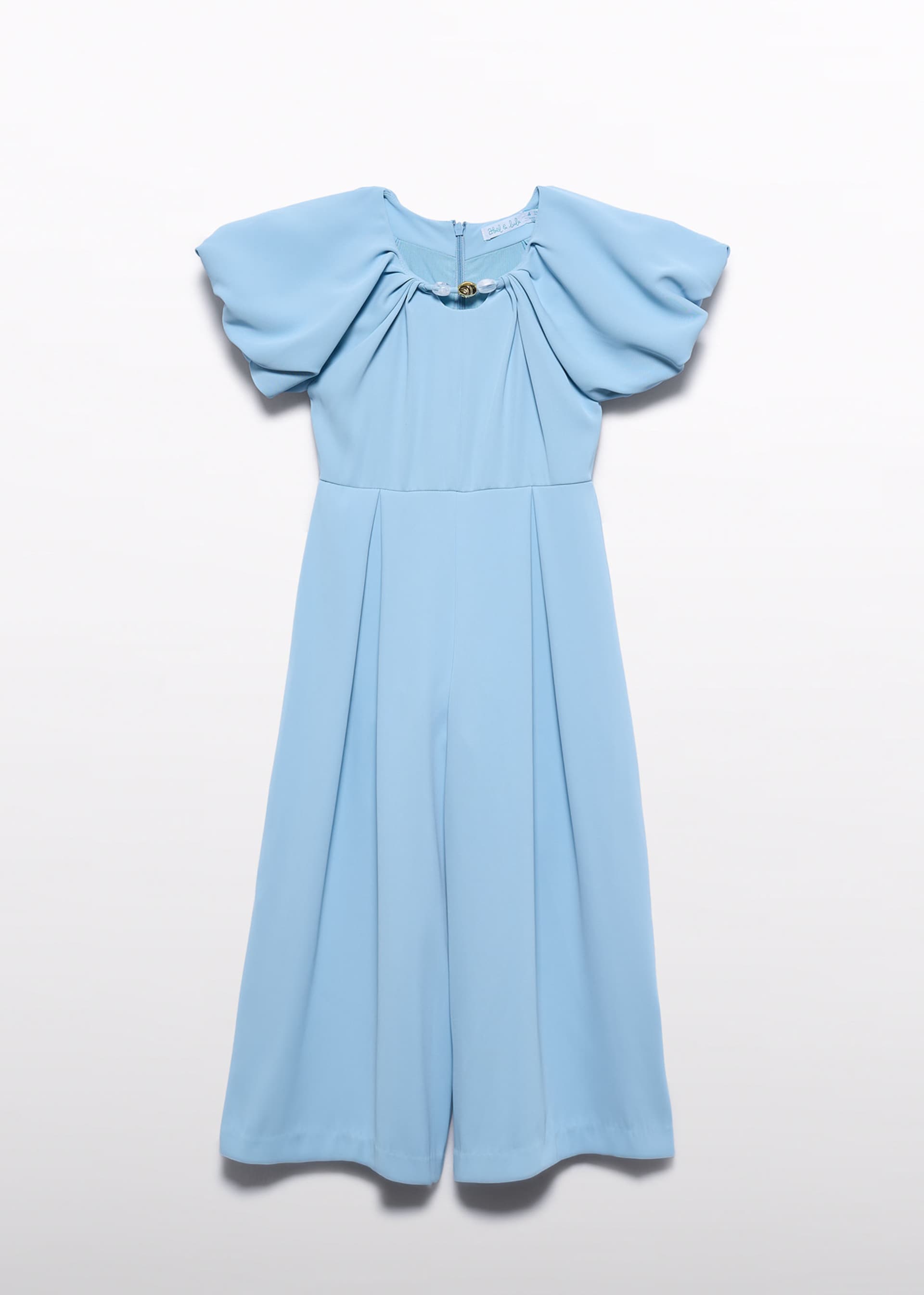 Long crepe jumpsuit for girls