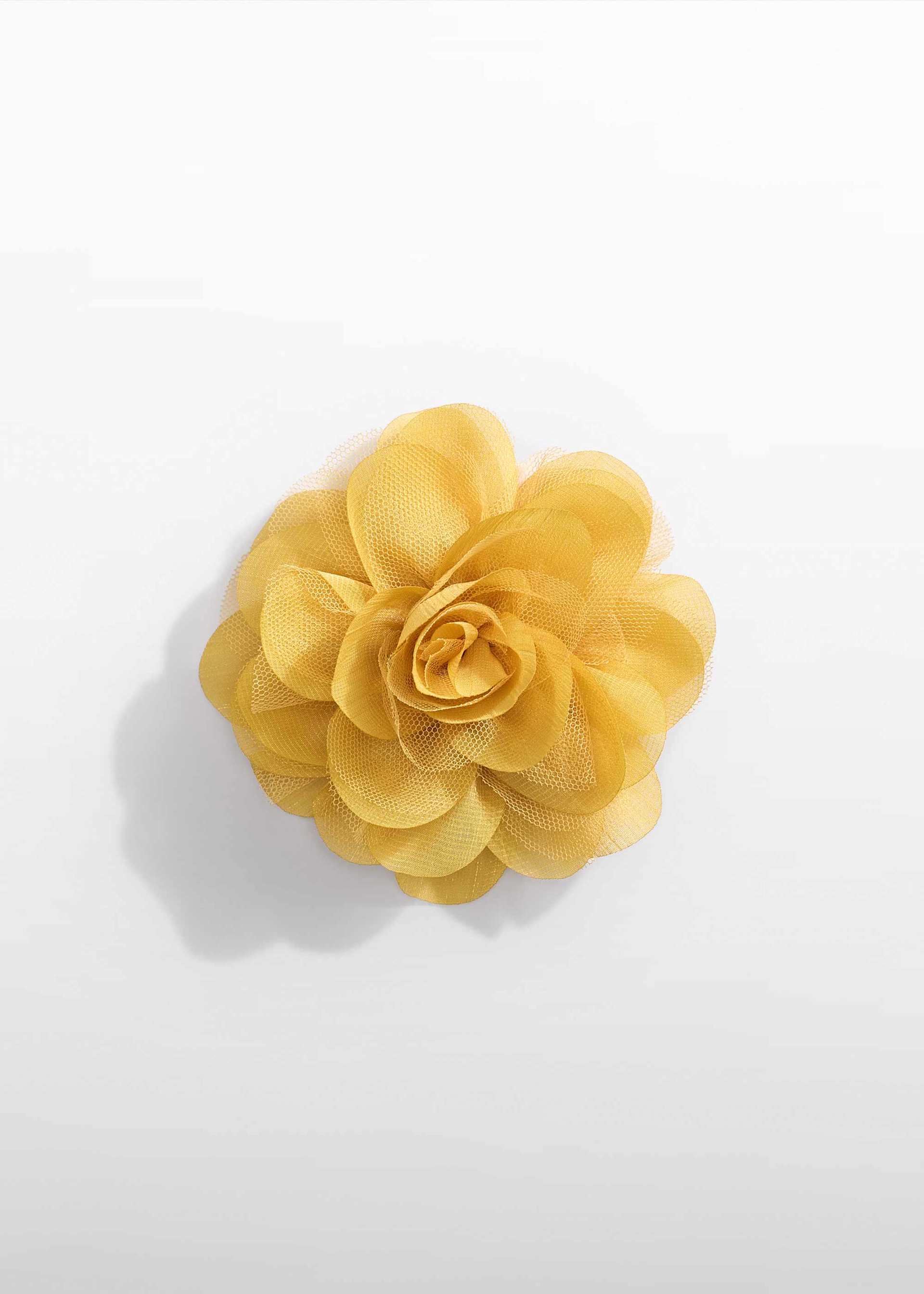 Combined gauze flower hair clip for girls