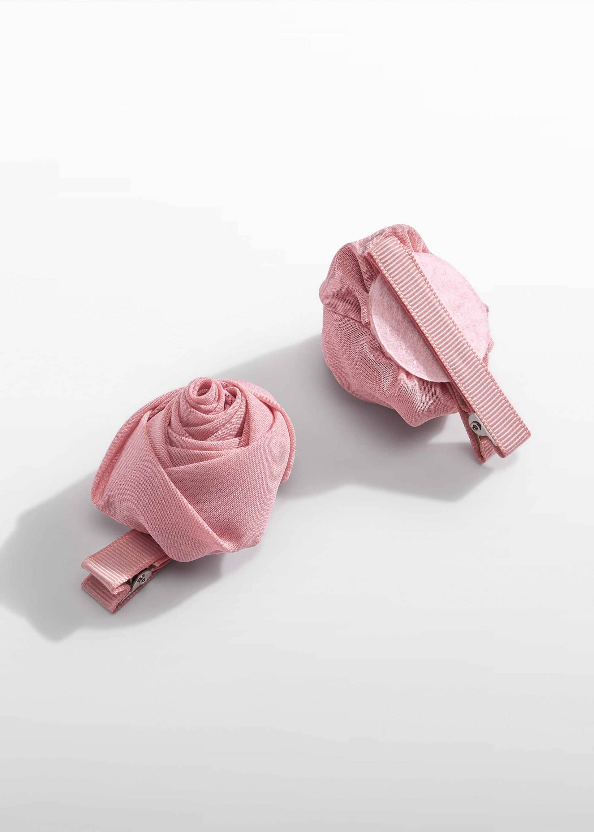 Set of flower gauze hair clips for girls