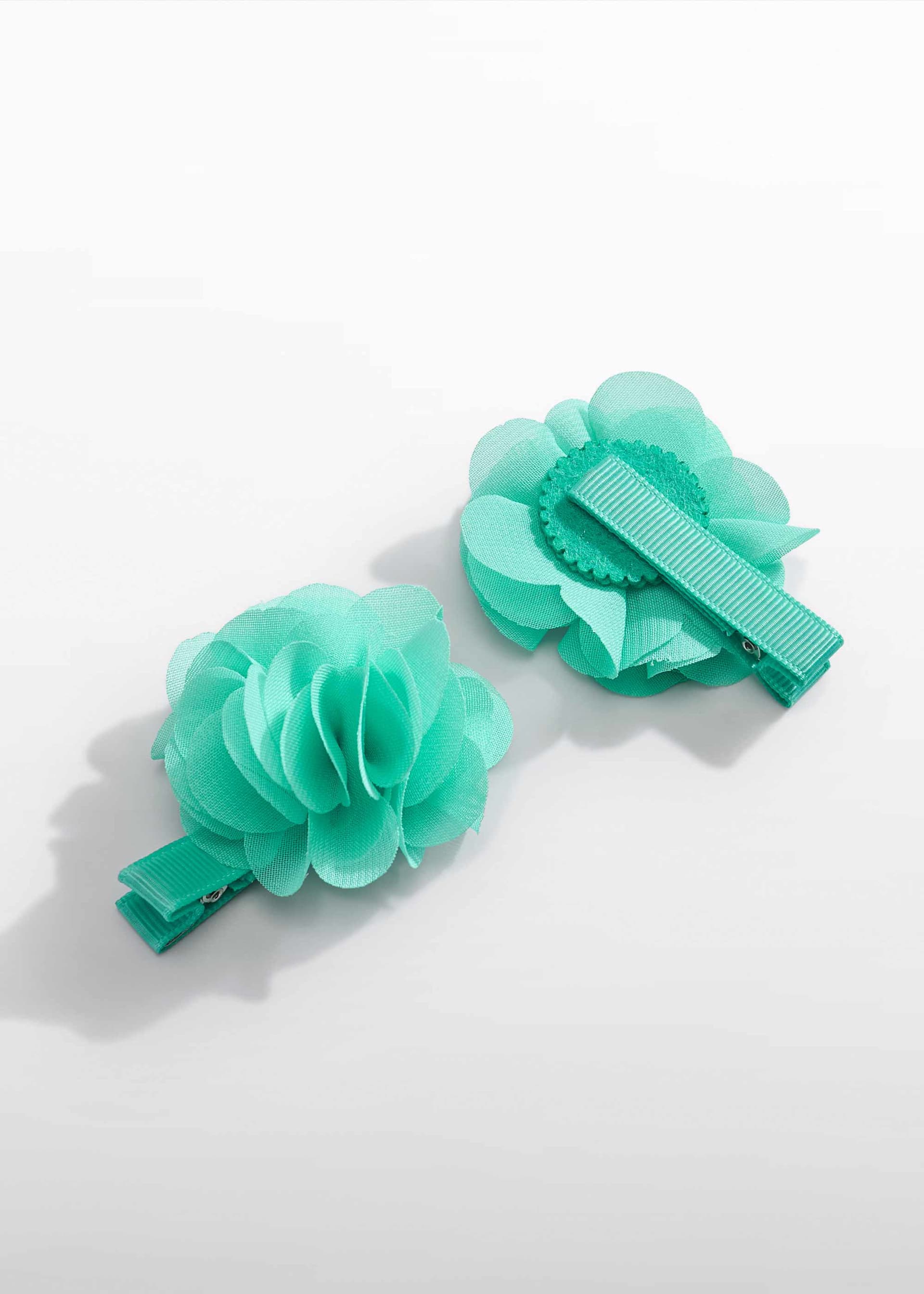 Set fermagli fiore chiffon bambina