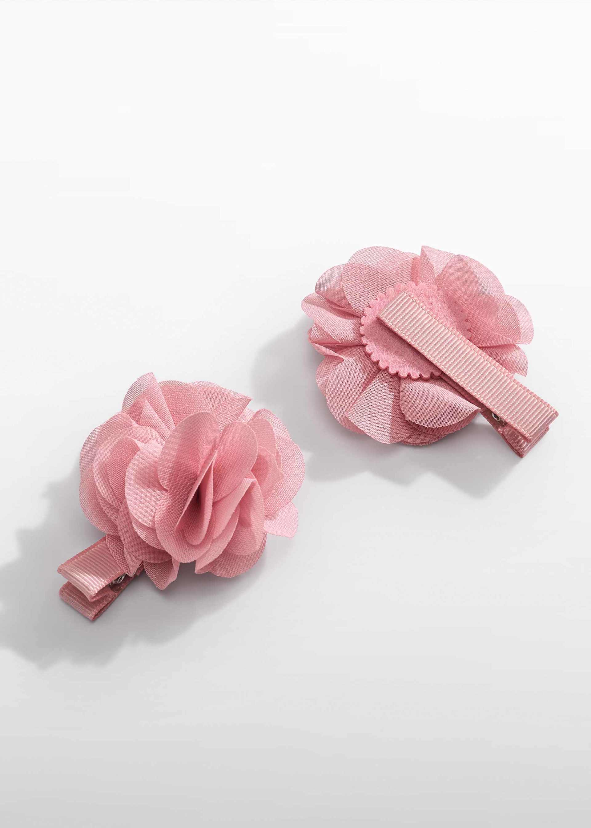 Set of flower gauze hair clips for girls