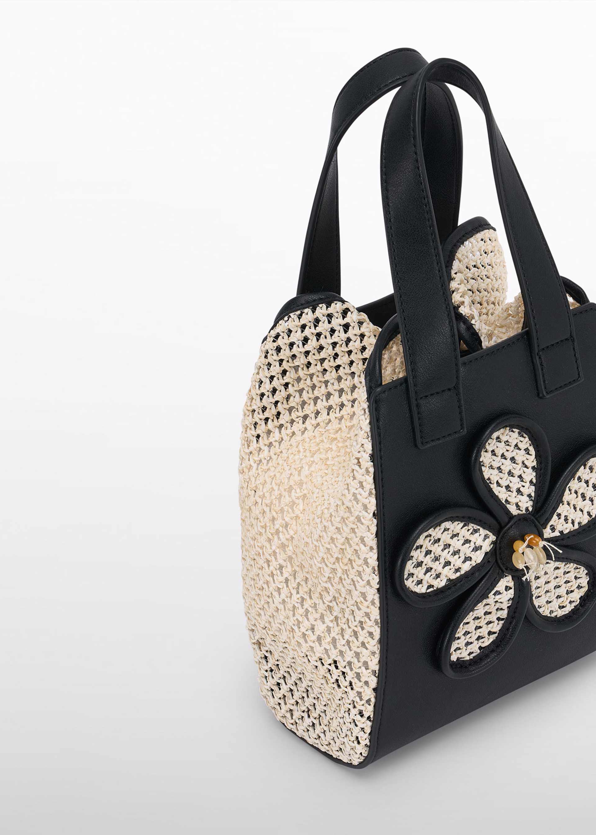 Sac à fleurs en raphia fille