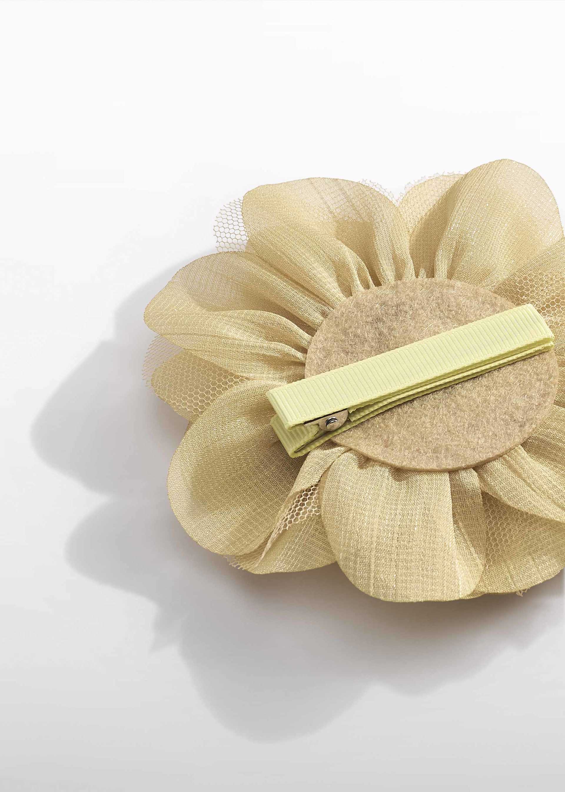 Pinza flor gasa combinada niña