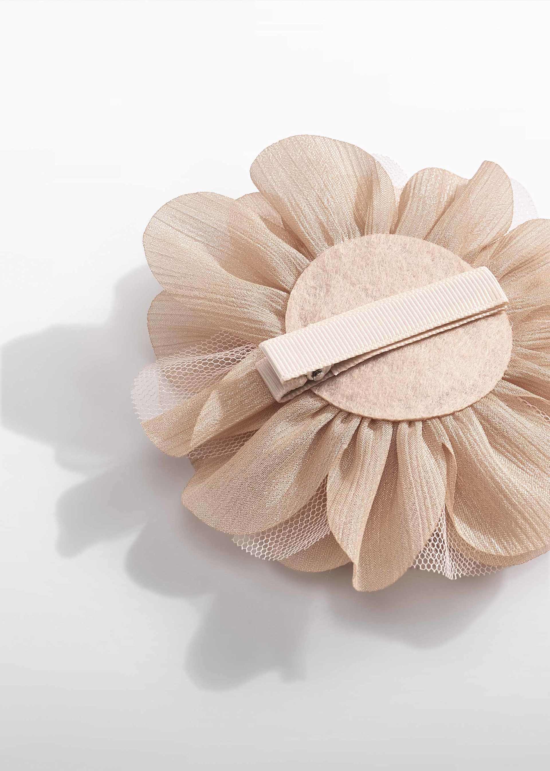 Pinza flor gasa combinada niña