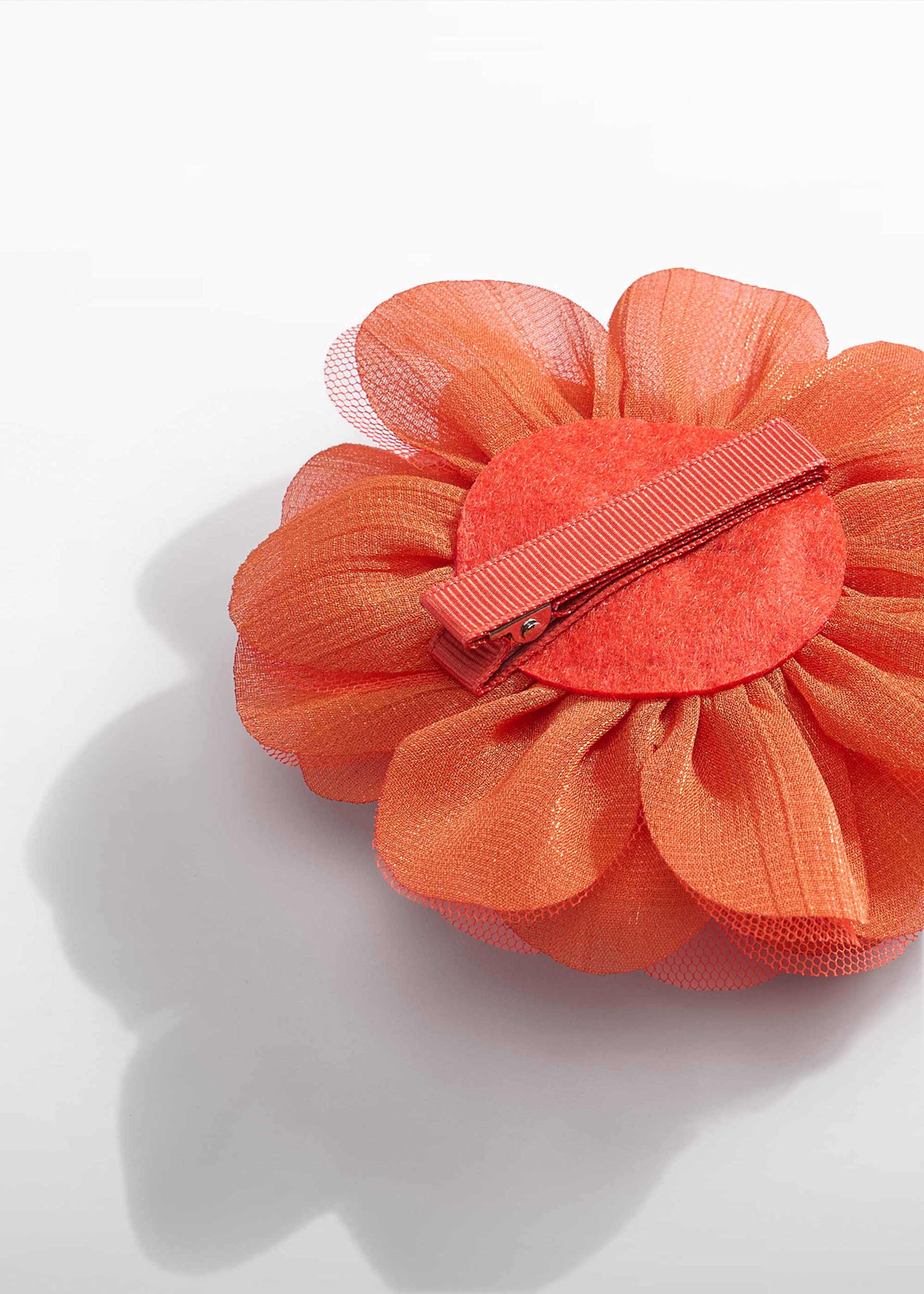 Combined gauze flower hair clip for girls