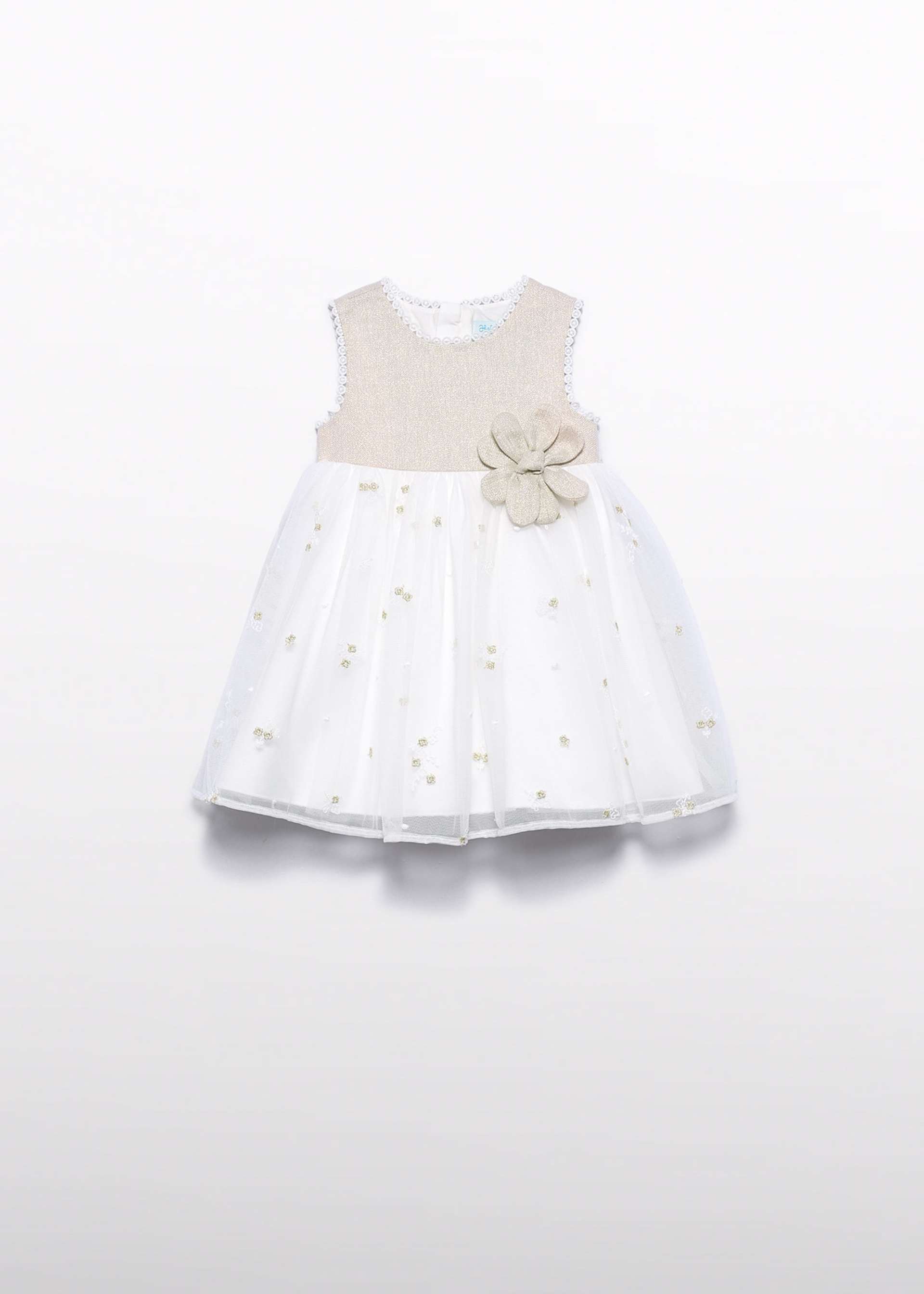 Vestido linho combinado bebé
