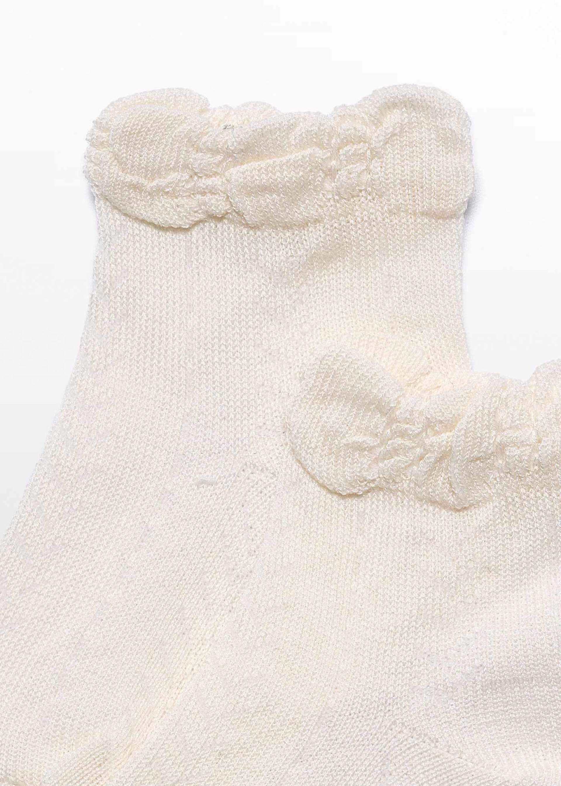 Baby openwork knitted socks
