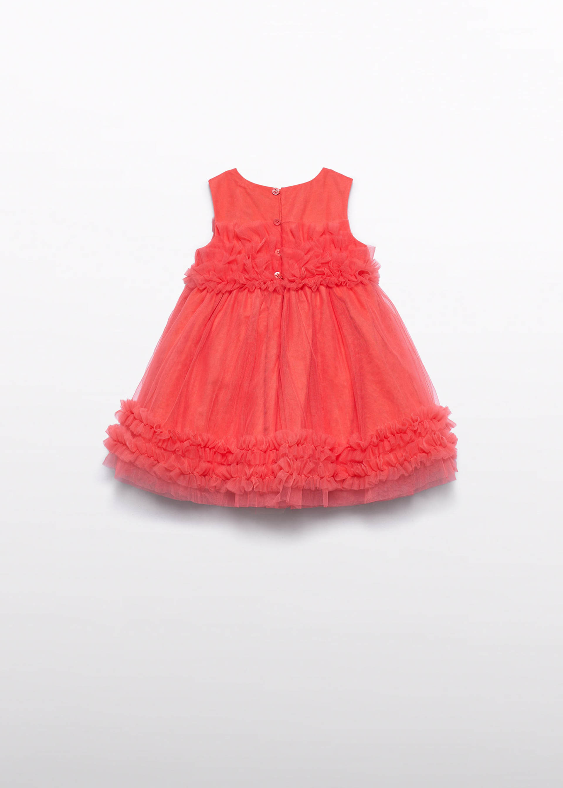 Abito tulle volant neonata