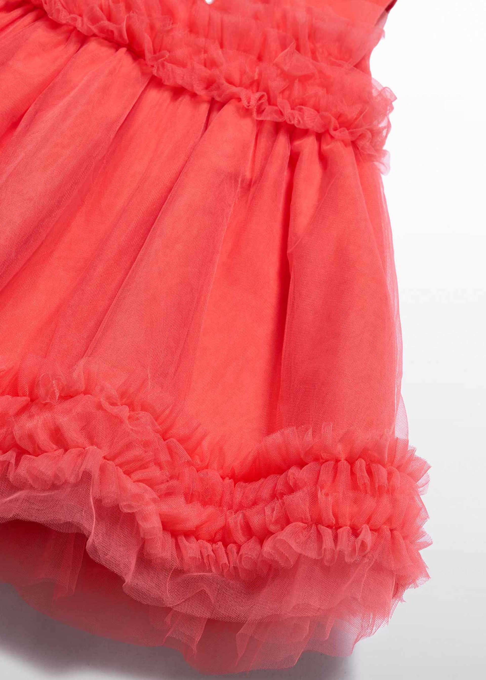 Abito tulle volant neonata