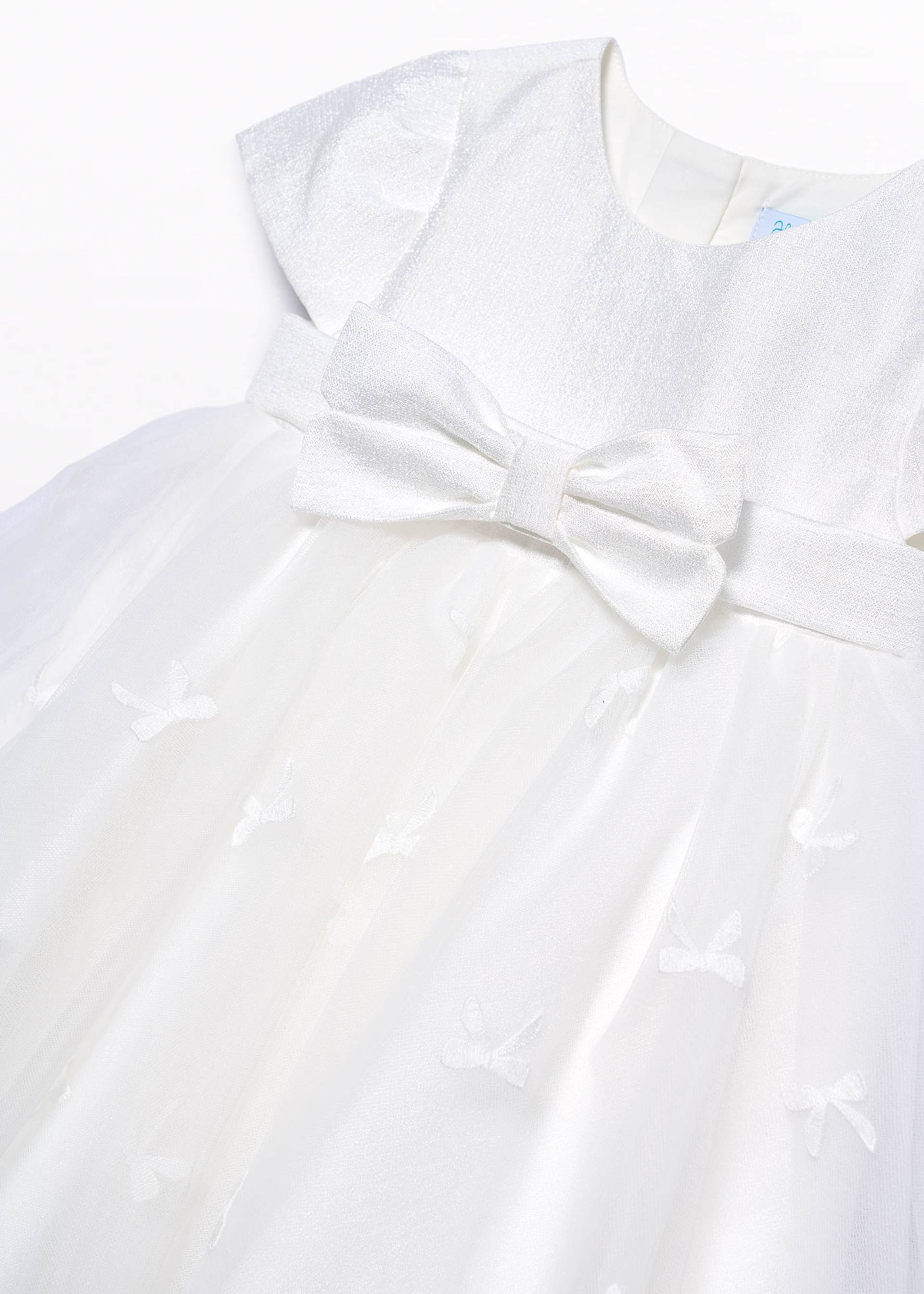 Vestido tul bordado lazos bebé