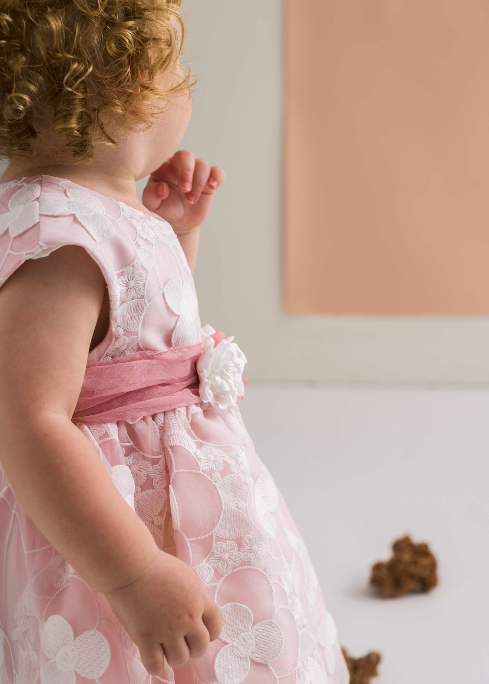 Robe en organza brodée bébé