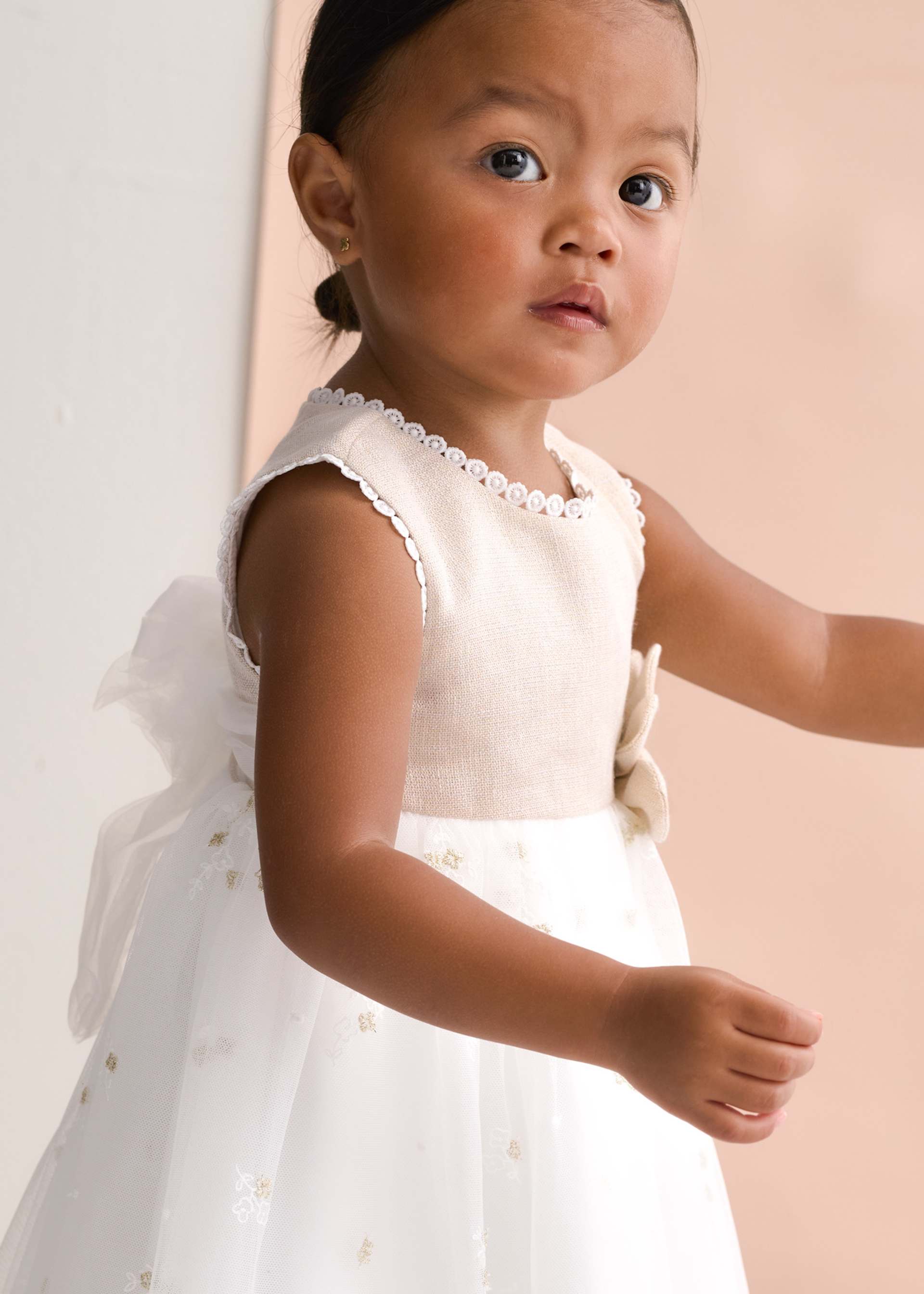 Baby Linen Tulle Dress