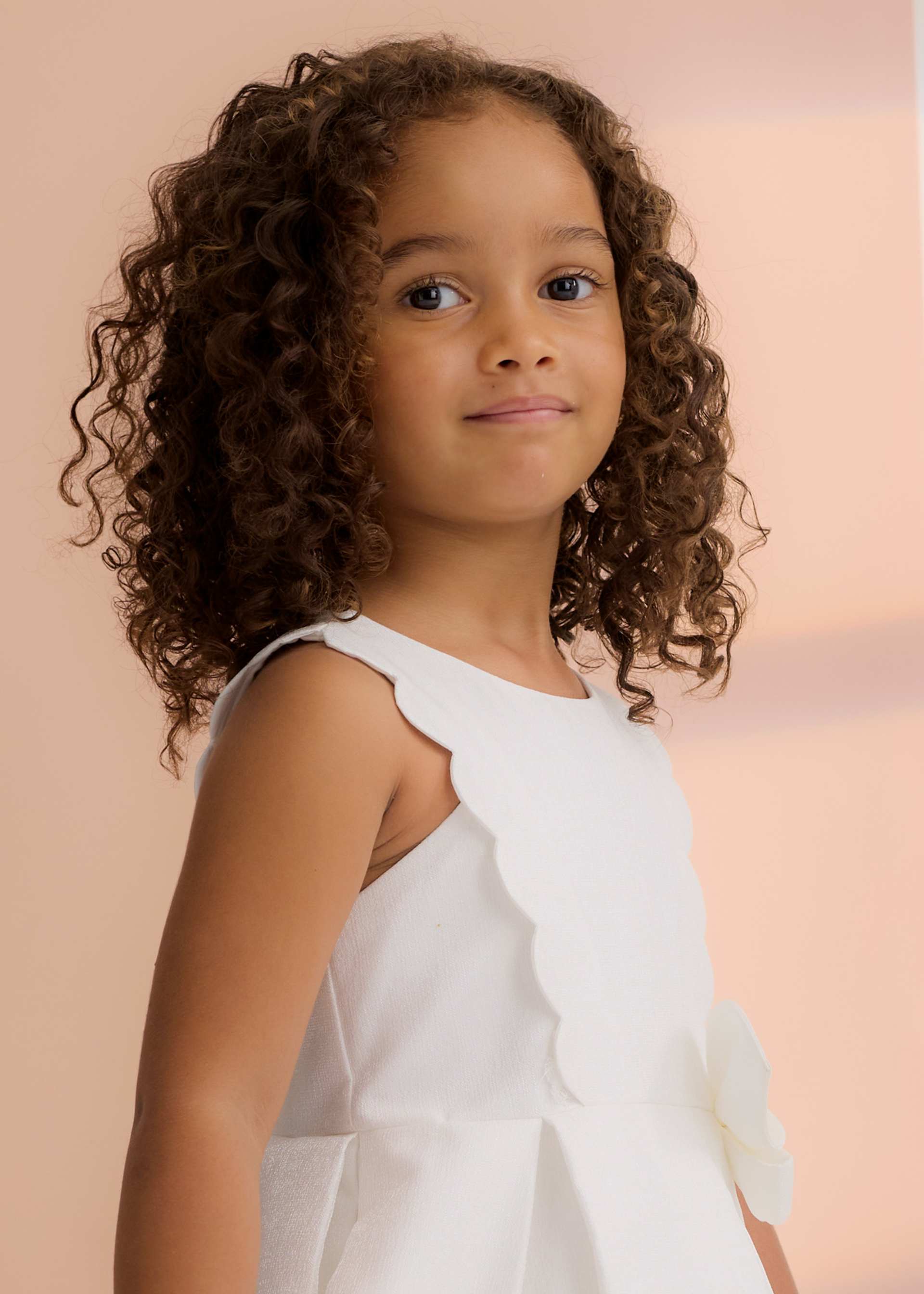 Girls' glitter wave dress