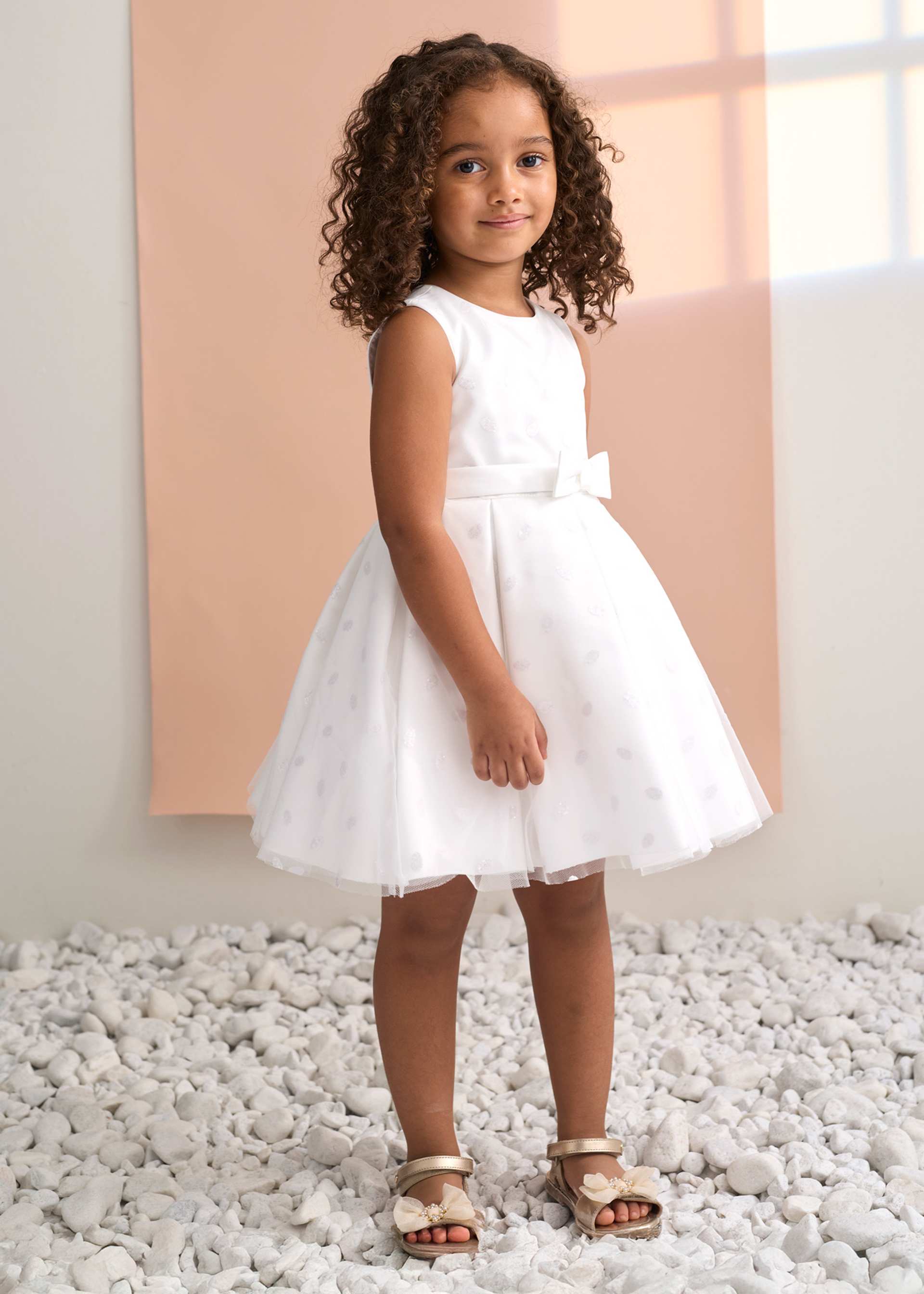 Abito tulle glitterato bambina