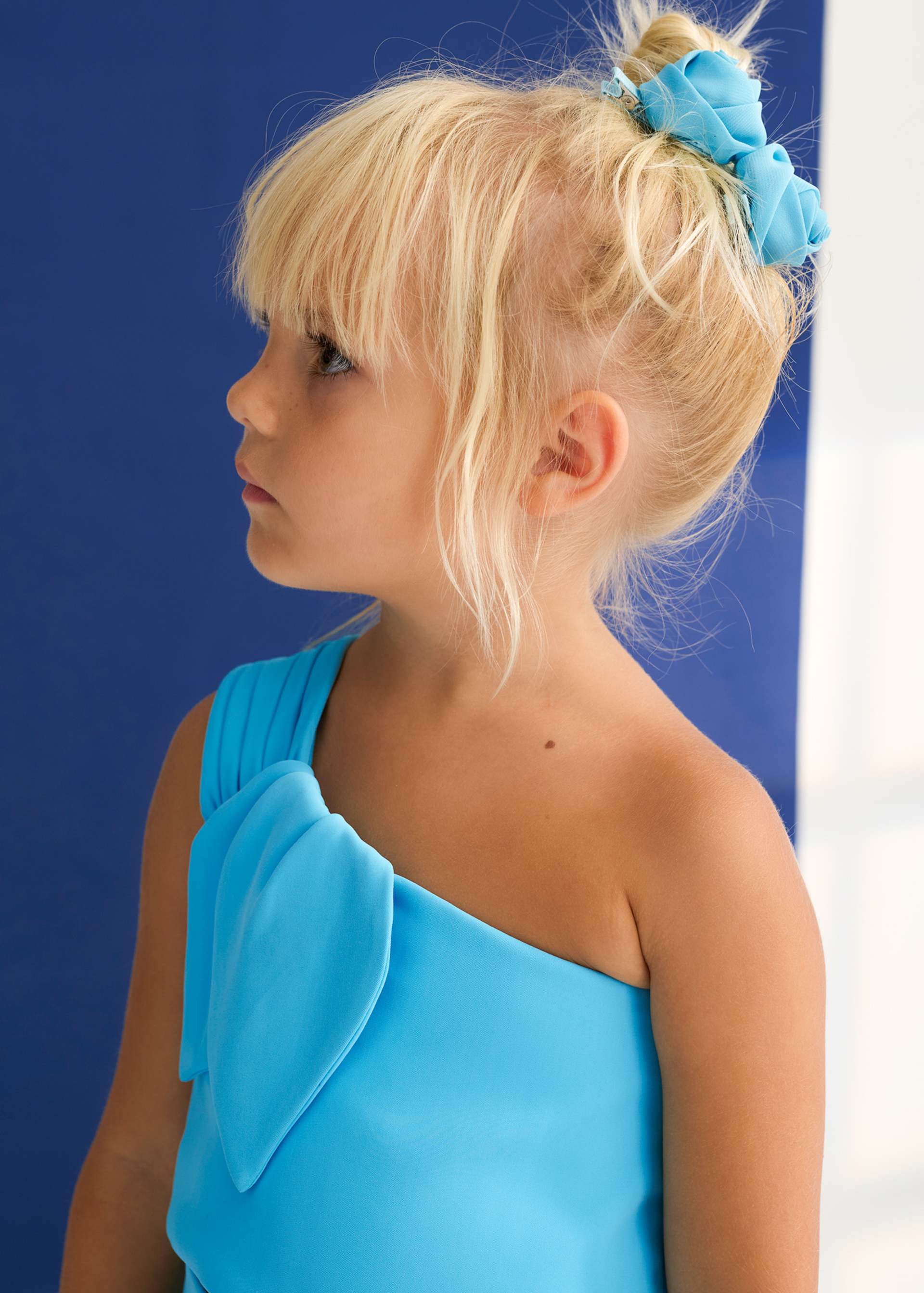 Ensemble bermuda asymétrique en crêpe fille