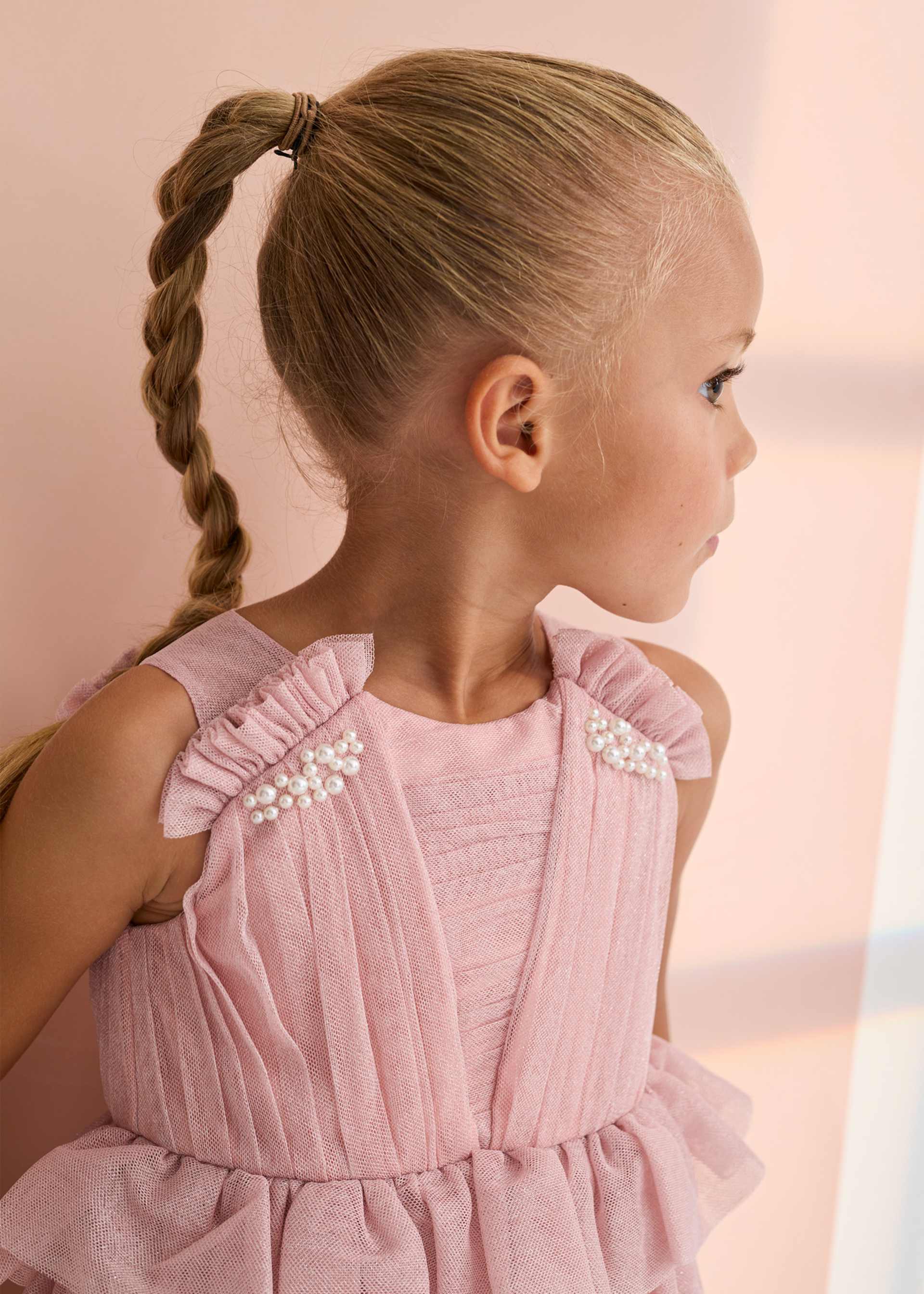 Vestido tul brillo niña