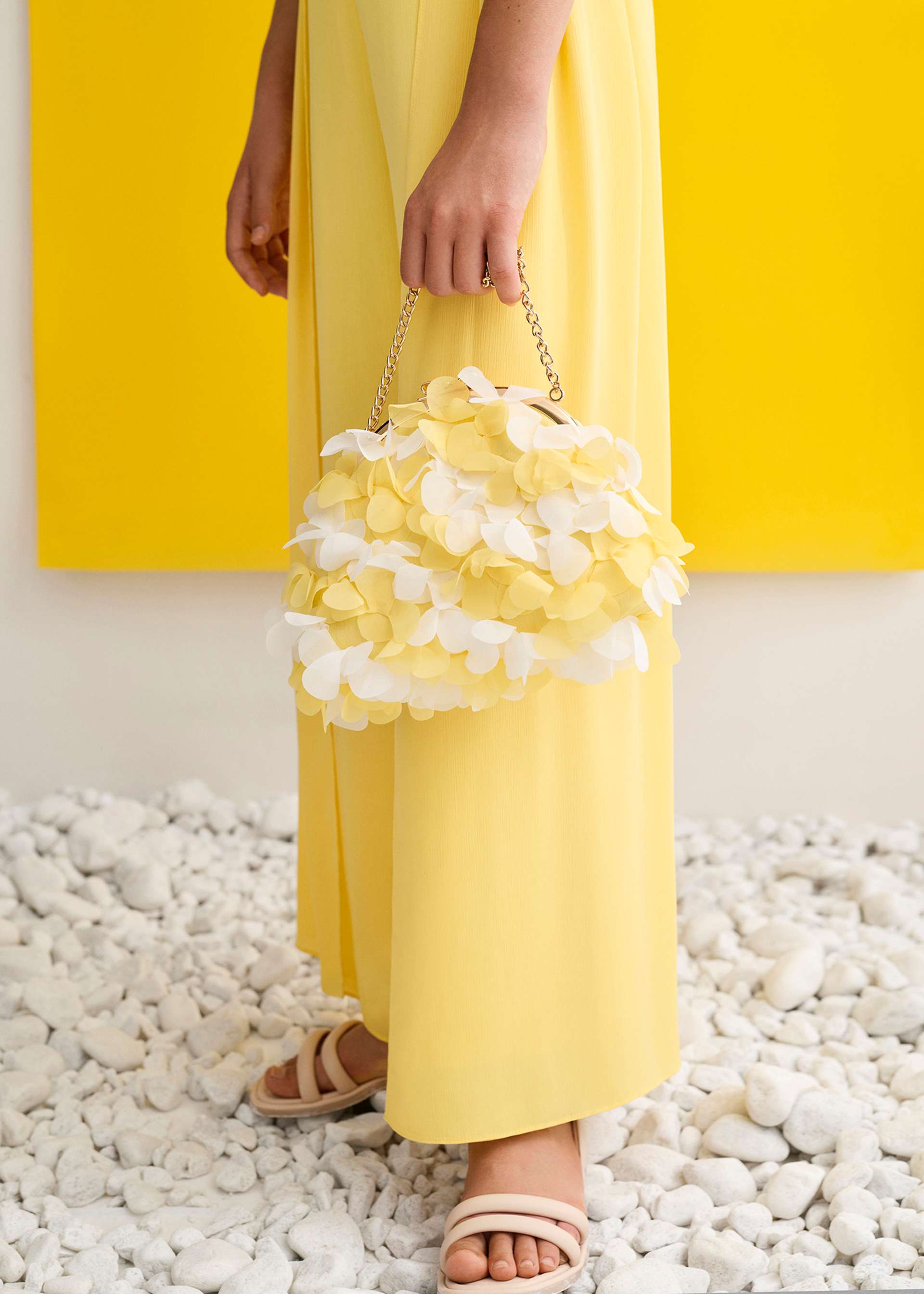 3D floral chiffon handbag for girls