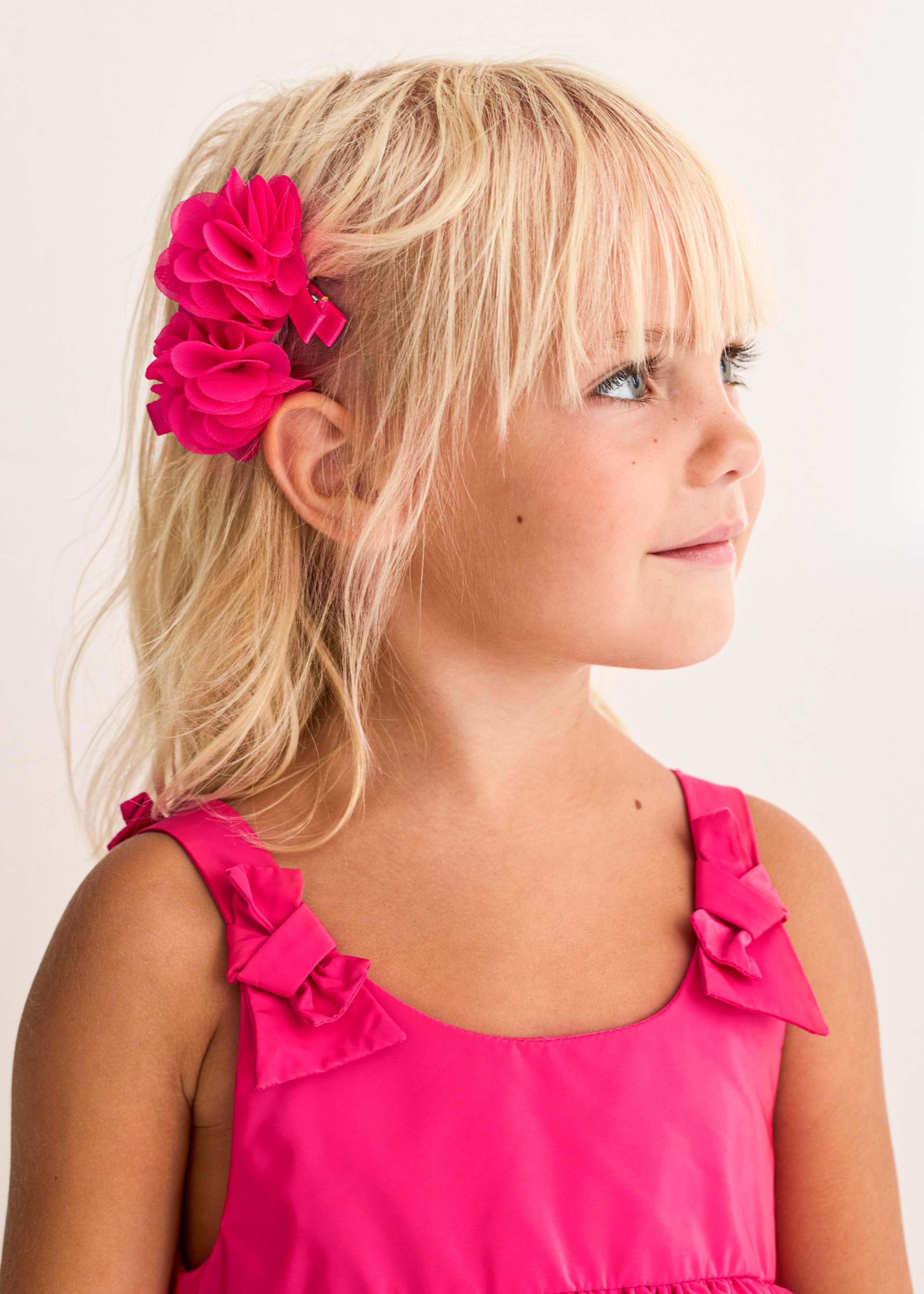 Girl Ruffled Taffeta Dress