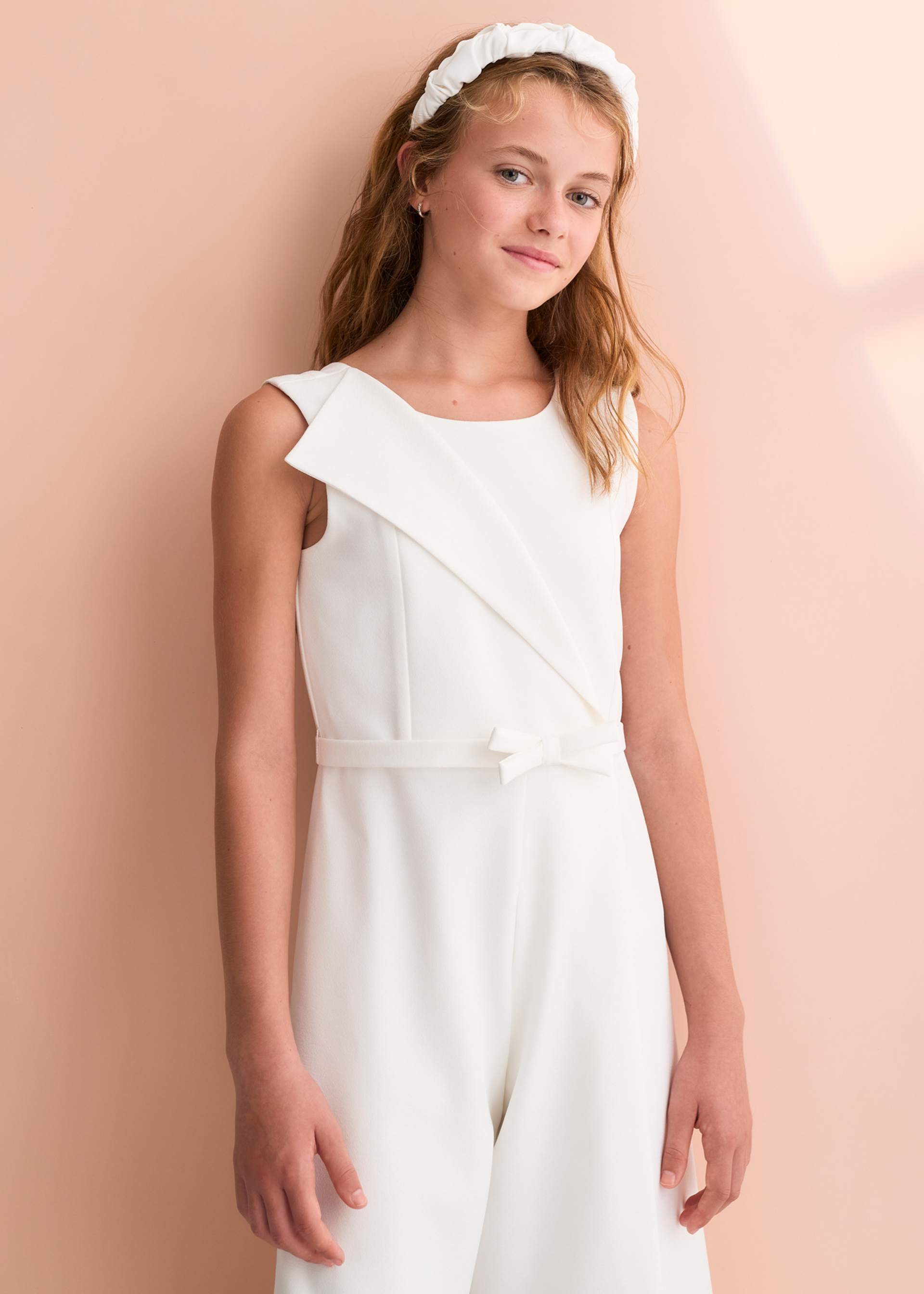 Girls' crepe jumpsuit