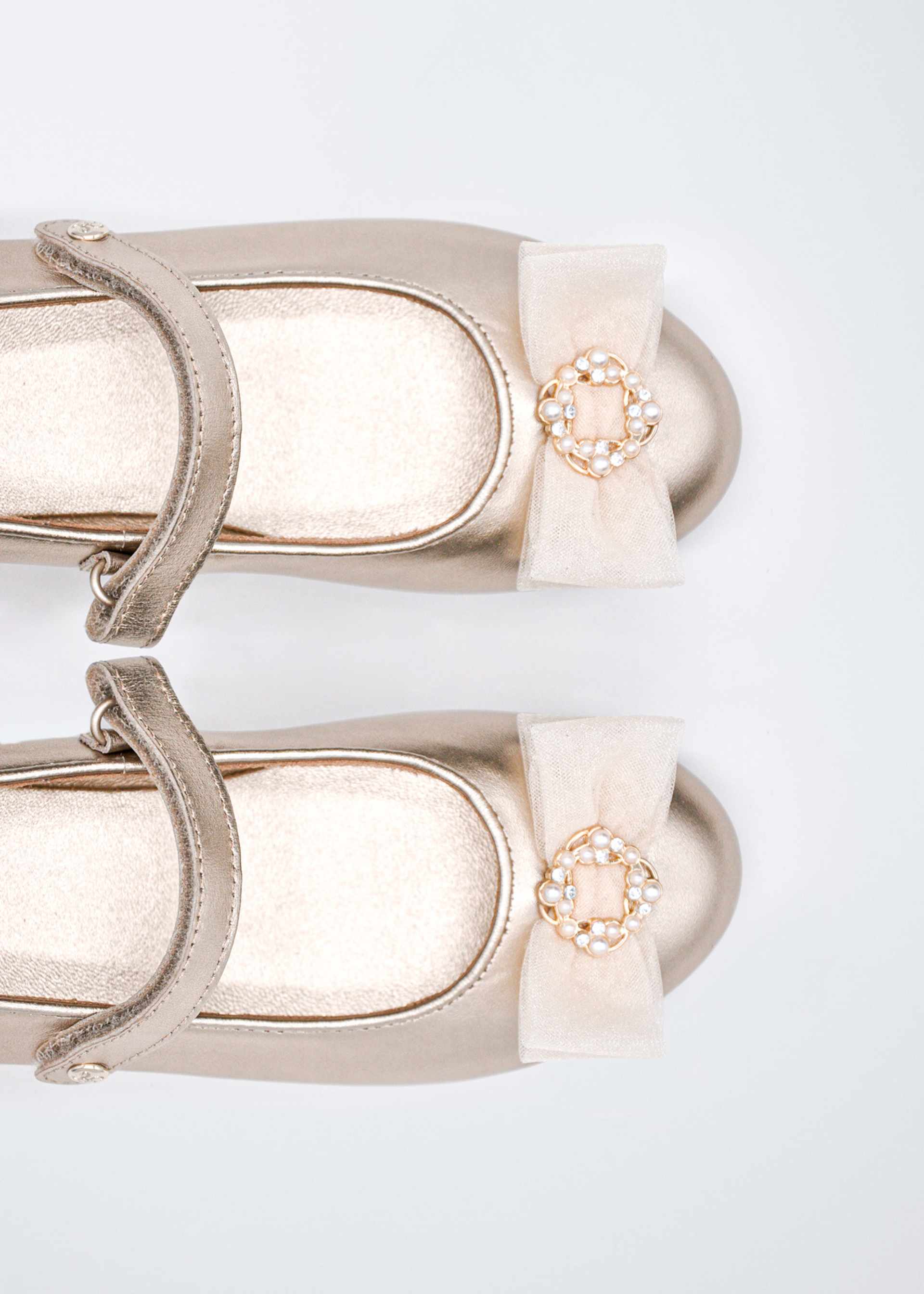 Girl Tulle Bow Mary Janes