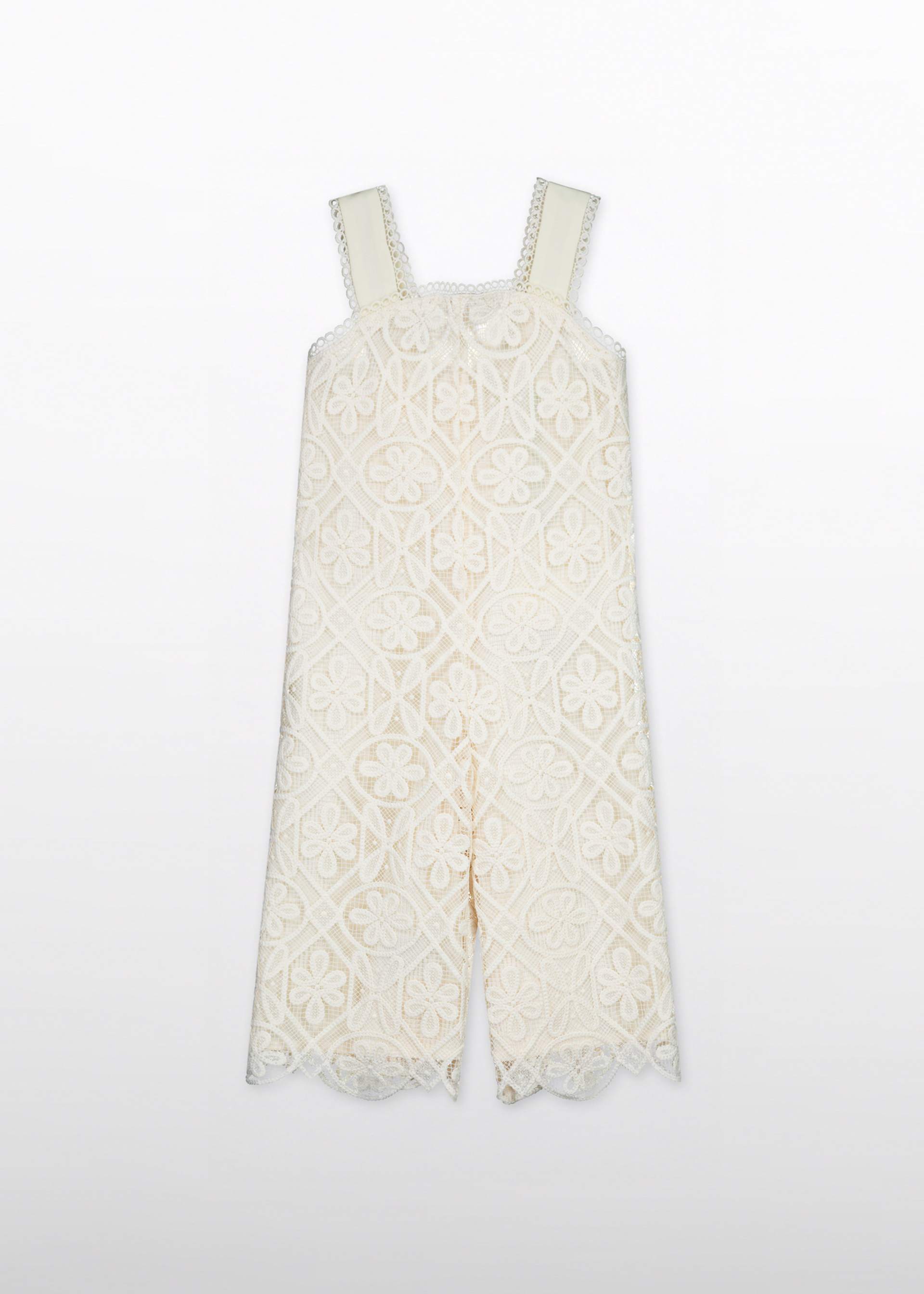 Girl Guipure Culotte Jumpsuit