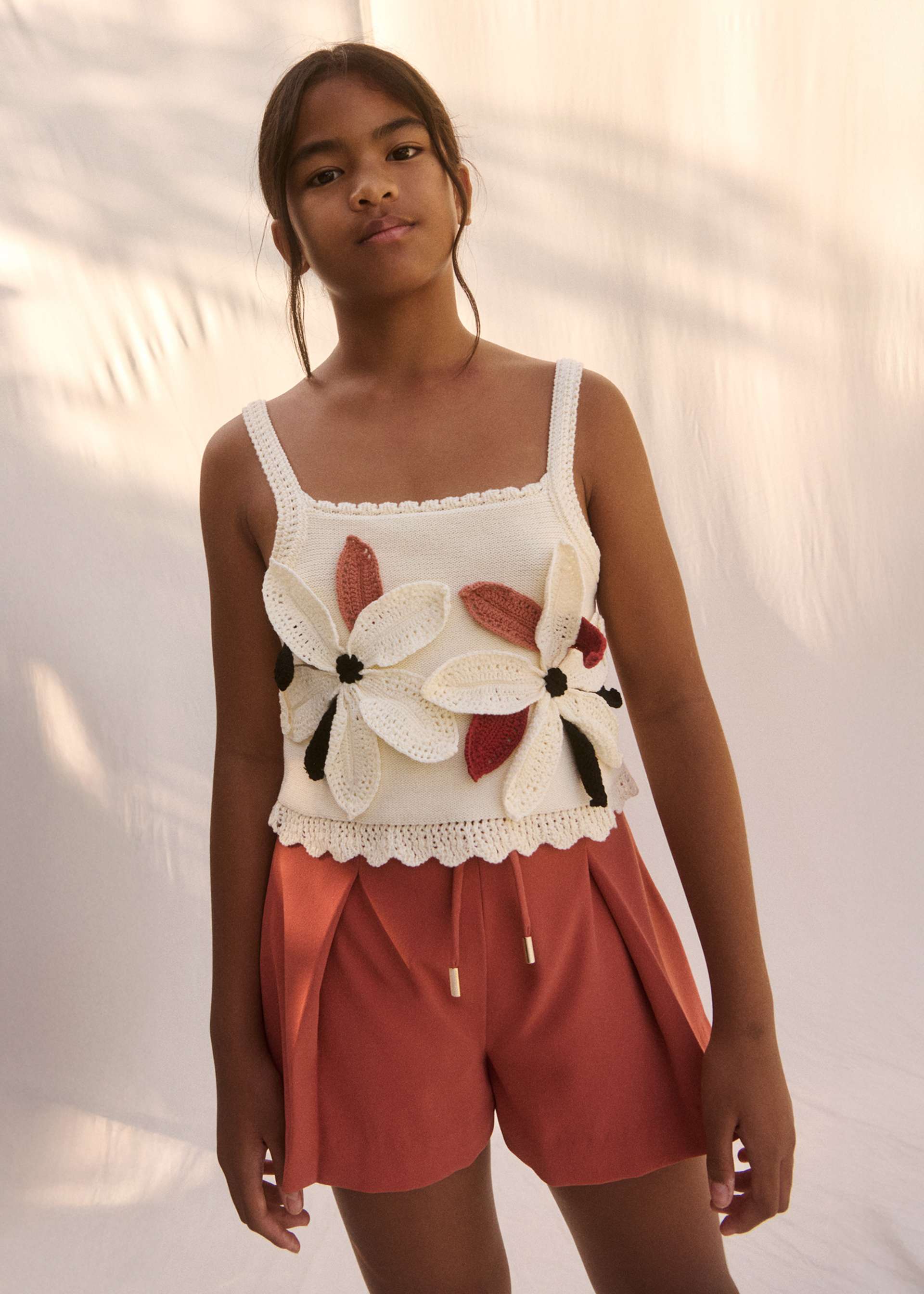 Bermuda en crêpe fille