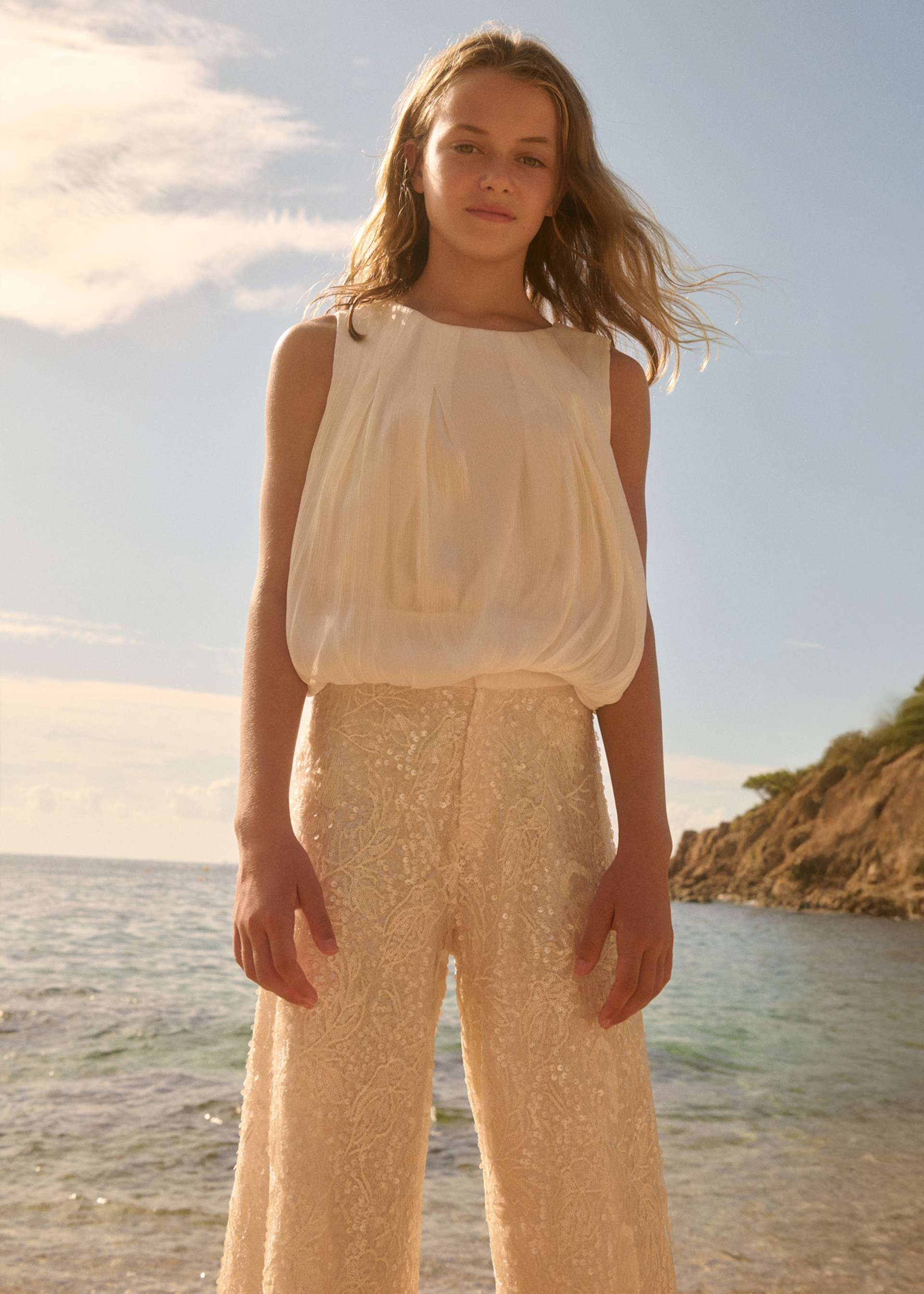 Conjunto pantalón lentejuelas niña