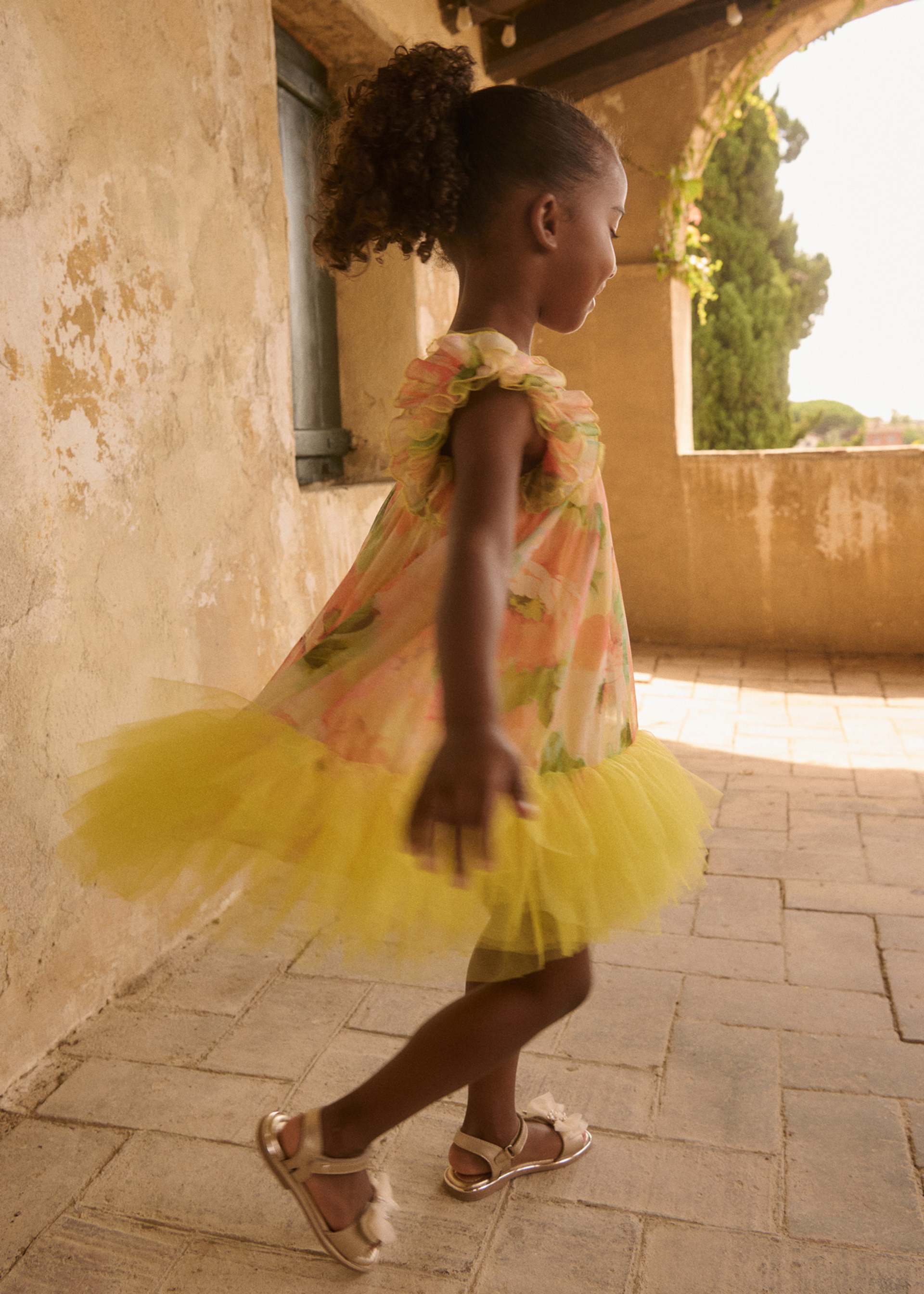 Robe imprimée combinée filles