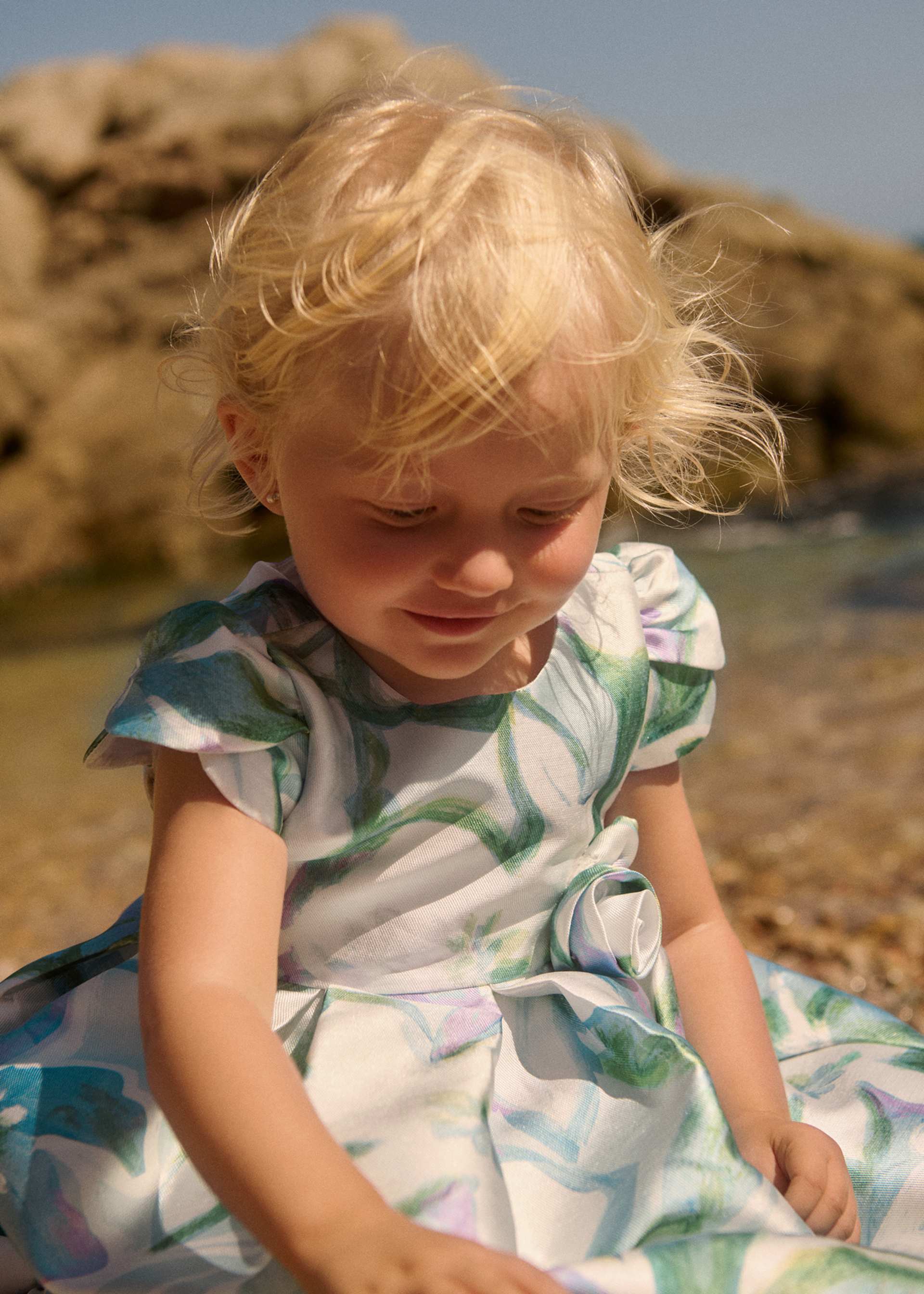 Baby printed mikado dress